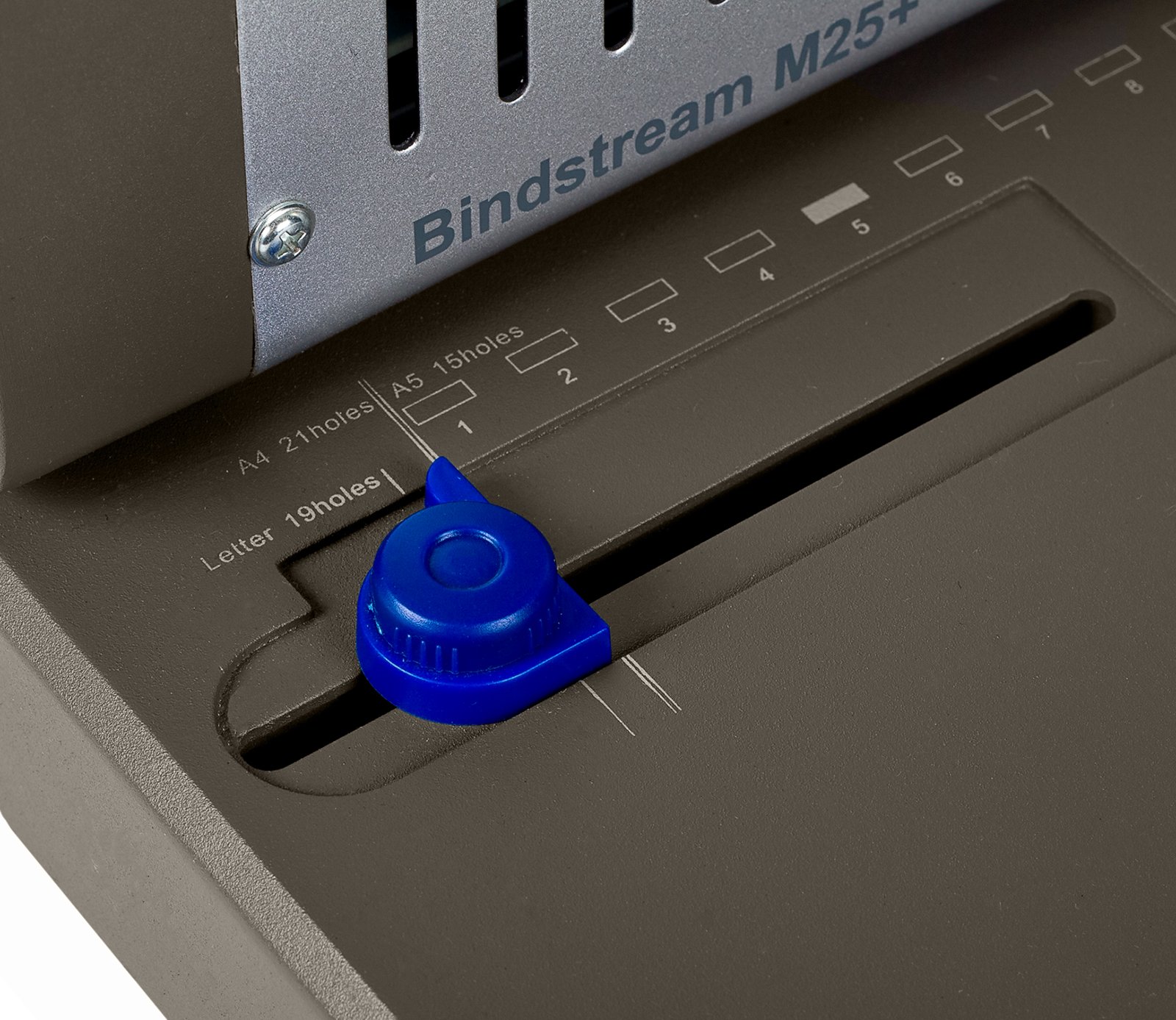 Rilegatrice Bindestream M25+ – Rilegatrice Professionale a Dorsi Plastici per Formati DIN A4, Perfora 25 Fogli & Rilega fino a 450 Fogli, Macchina in Metallo con 24 Punzoni Escludibili
