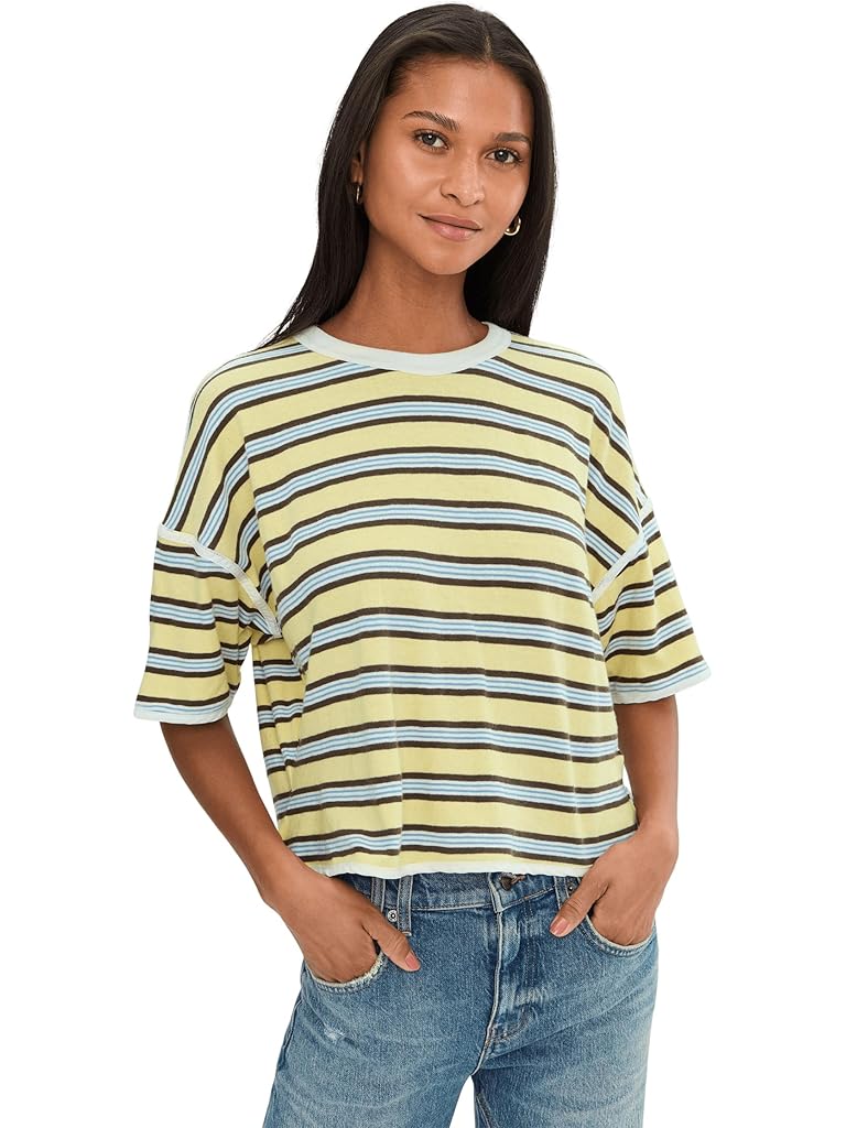 Yellow Free People We The Free Clean Rugby Tee