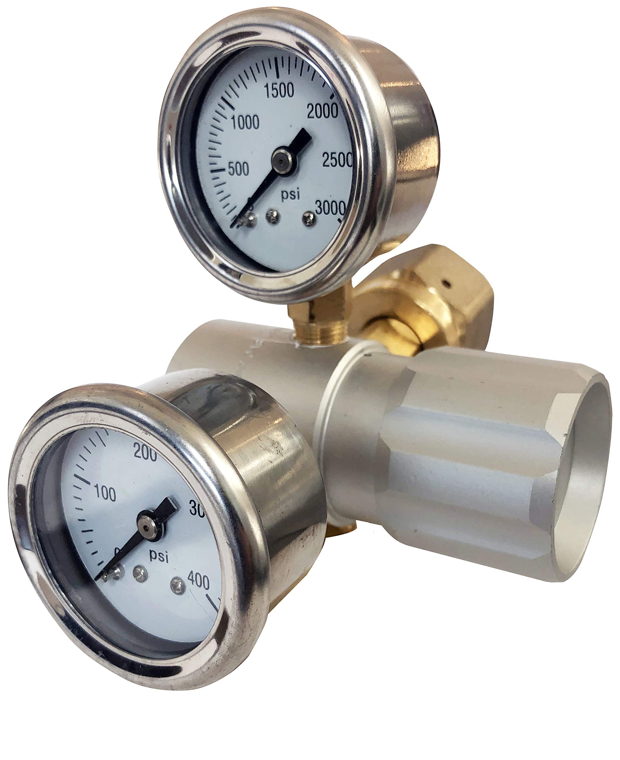 Adjustable High Flow 250 PSI Carbon Dioxide Co2 Regulator for Off Road Jeep Tires Inflator