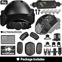 Vista 6 de ACTIONUNION Juego de Casco Pro Airsoft Tipo PJ Táctico para Paintball