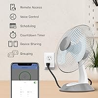 Vista 2 de Feit Electric Enchufe inteligente, enchufe WiFi compatible con Alexa y Google Home, enchufe interior, no requiere concentrador, red de 2.4 GHz