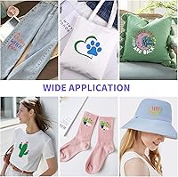 Vista 7 de HTVRONT Paquete de vinilo de transferencia de calor HTV: 36 unidades de vinilo termoadhesivo de 12 x 10 pulgadas con 1 paquete de alfombrilla