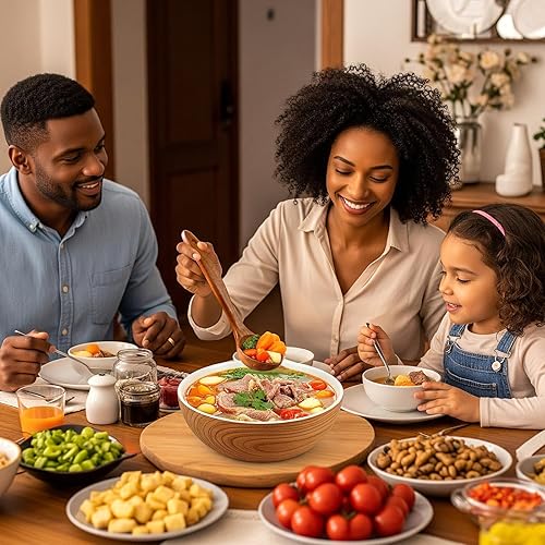 Miniatura 9 de Cucharas de madera para cocinar, juego de 12 utensilios de cocina de madera antiadherentes con agarre cómodo, 100% madera de teca natural,