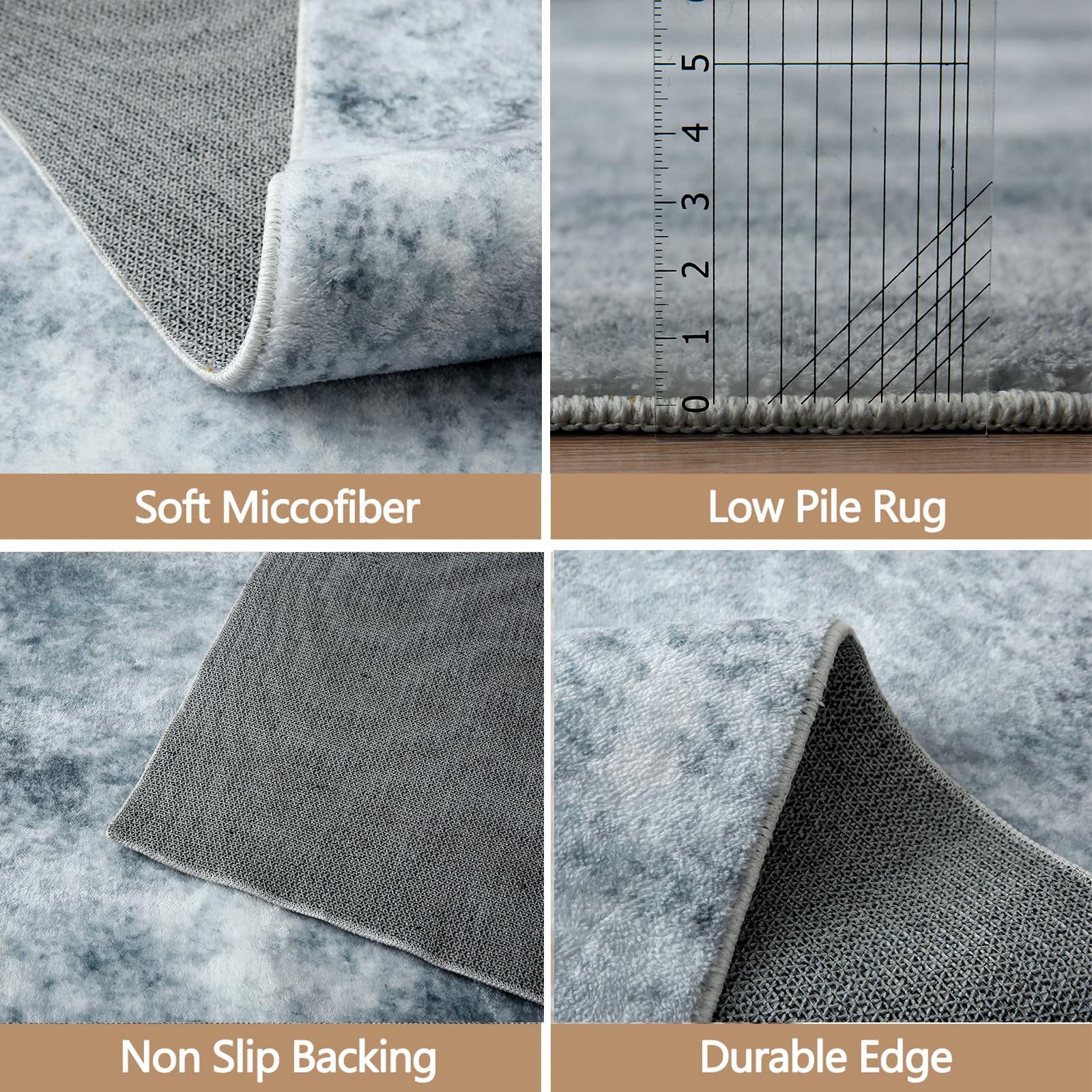 Tinyboy-hbq Tappeto Soggiorno Tappeti Moderni Astratti Tappeti Camera da Letto Tappeti per la Casa Grigio Tappeto Salotto Tappeti Grandi Tappeti a Pelo Corto (Astratto Grigio Bianco/Multi, 80*120cm)