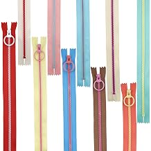 AILUHONG 20Pcs #3 Resin Zipper Mixed 10 Color Close End Zippers with Lifting Ring Pull Set for Clothing Bag Sewing DIY zipper-30cm