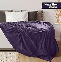 Vista 262 de Utopia Bedding - Manta de vellón de lujo, mullida, antiestática; manta de suave microfibra de 8.8 oz/yd² (300 g/m²) para sofá y cama; tamaño Gris