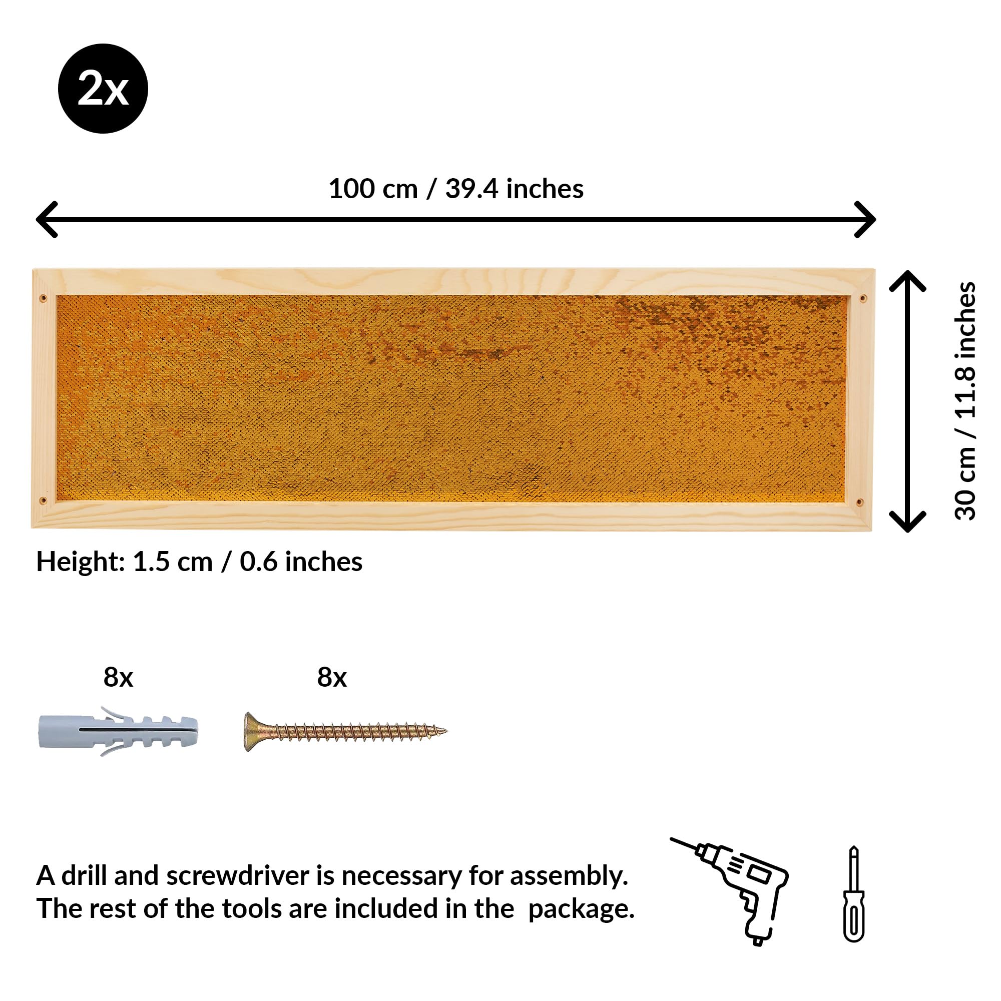 Paillettenwand 2er-Pack | Wendbare Pailletten-Tafel für Kinder | Sensorische Pailletten-Stoffwand | Flip-Sequin-Board | Wand- und Raum-Sensorik-Board