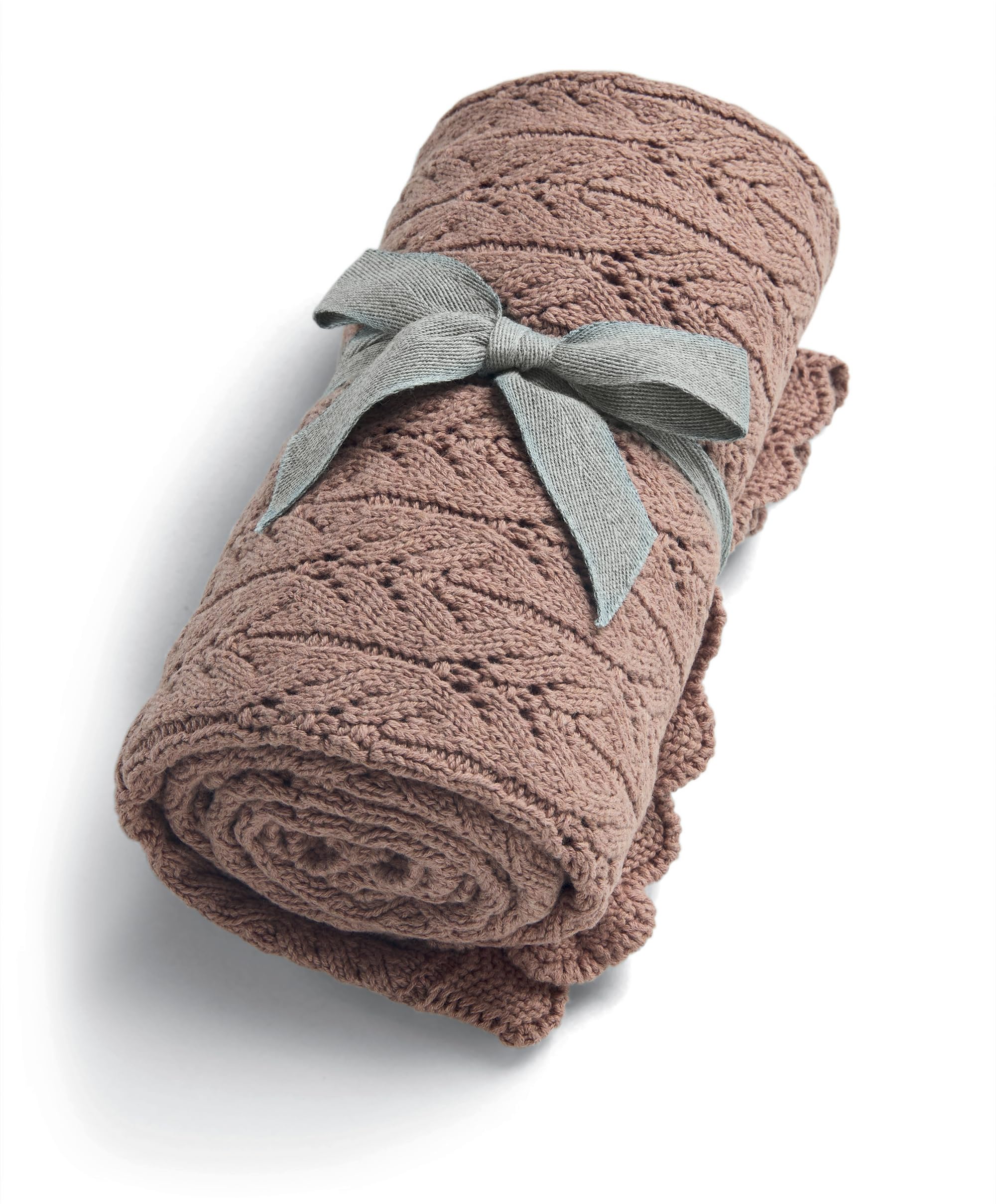 Mamas & Papas Small Knitted Blanket, Wildflower, Pink, Throw