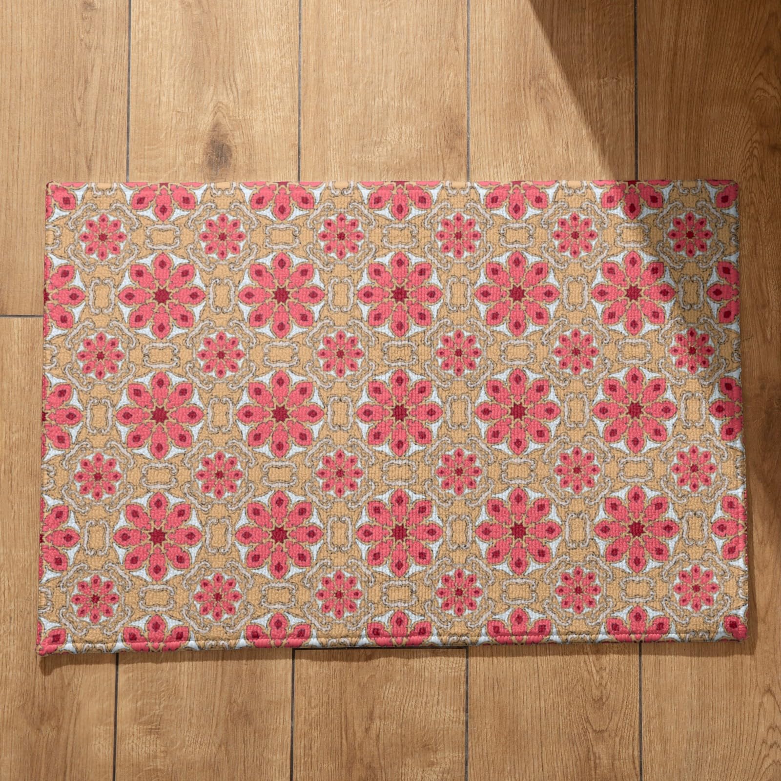 Tapis de porte intérieur et extérieur vintage absorbant géométrique CEVAN