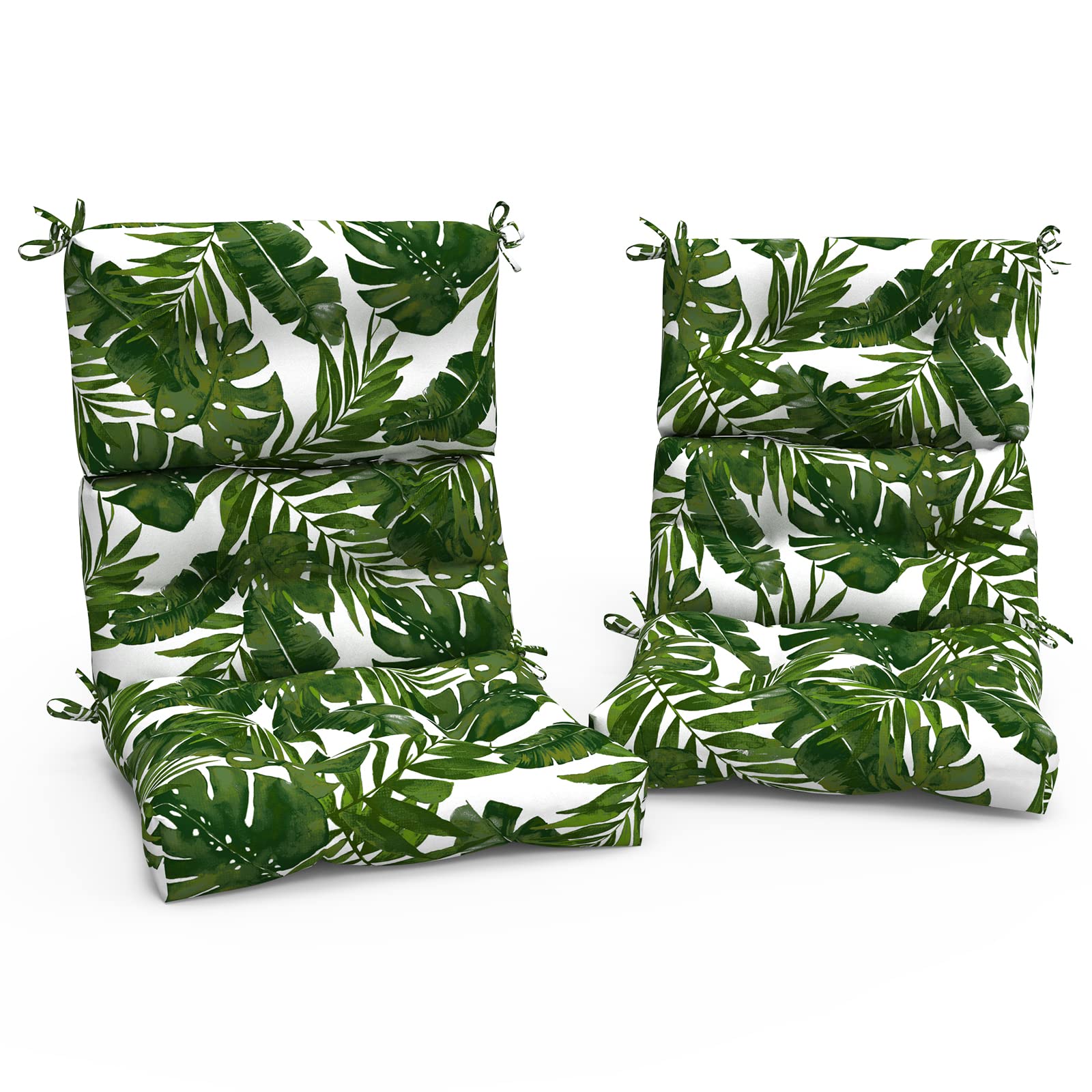 TWLEAR Outdoor High Back Patio Chair Cushions, Tufted Rocking Chair