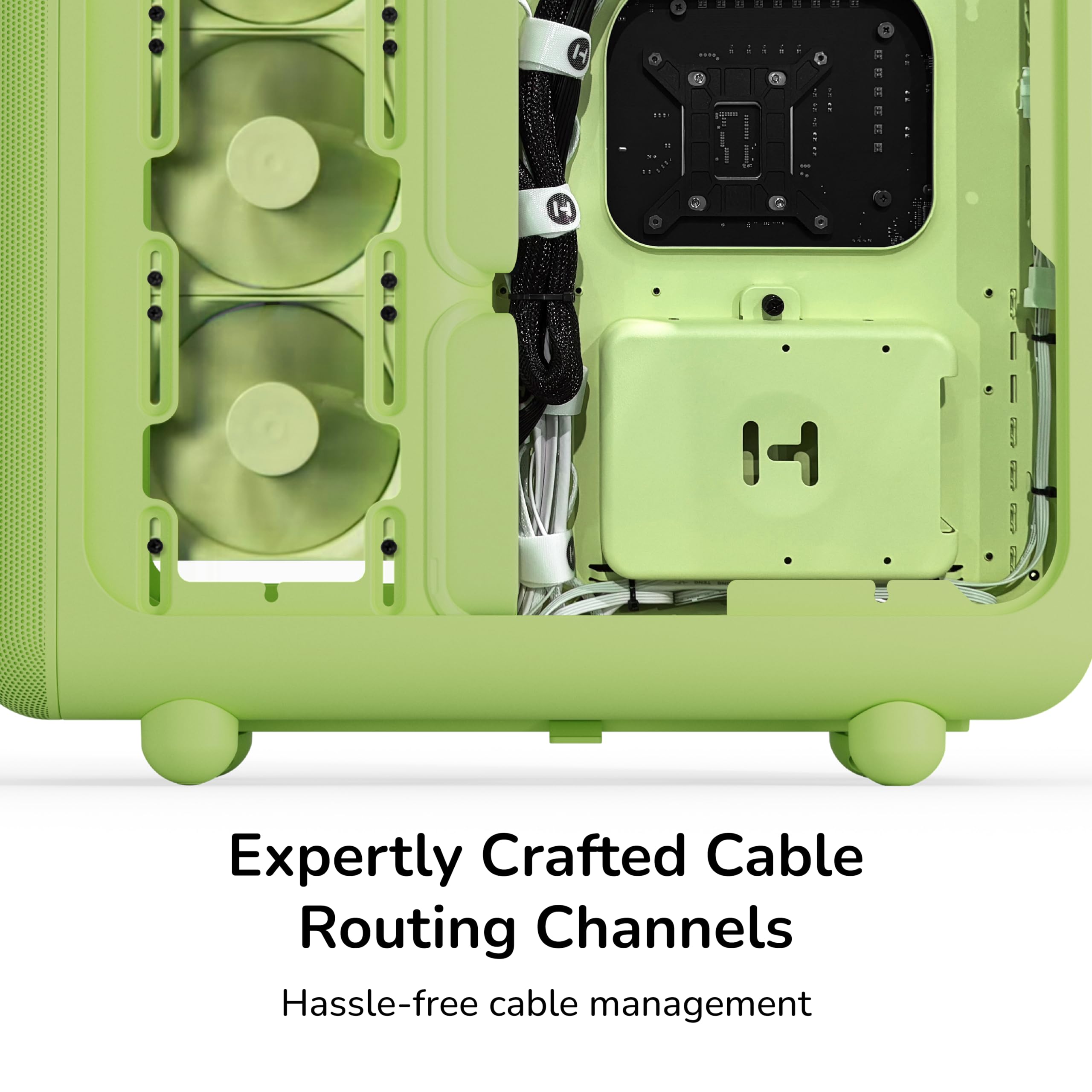 Hyte X50 Modern Performance ATX Mid-Tower PC Gaming Case - Matcha Milk (verde)
