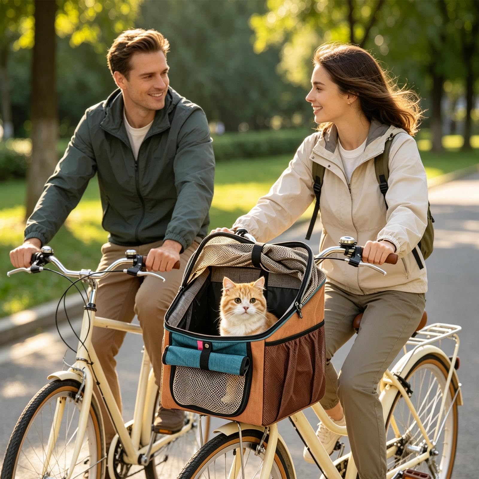 Cestino per cani per bicicletta, resistente, traspirante, confortevole