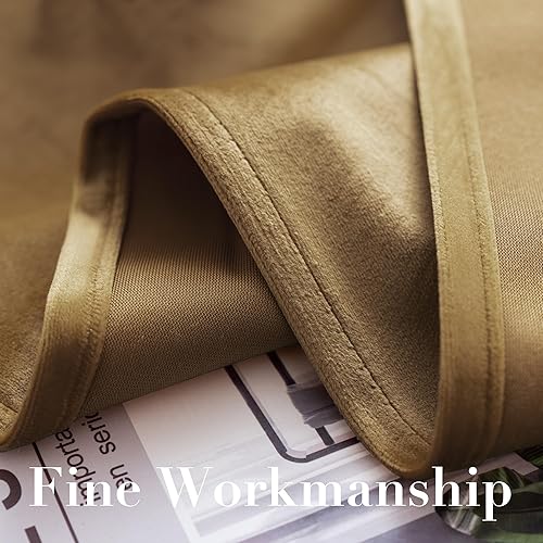 Miniatura 8 de H.VERSAILTEX Cortinas de terciopelo para sala de estar de 84 pulgadas de largo, 2 paneles con aislamiento térmico insonorizado, cortinas de ventana