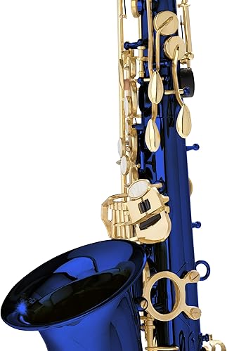 Miniatura 44 de Saxofón alto Mendini por Cecilio Eb con sintonizador, boquilla y funda, 10 lengúetas y libro de bolsillo., Nickel Níquel