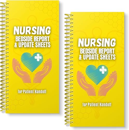 Libro de informes esenciales para enfermeras, juego de 2 plantillas para pacientes, clínicas de enfermería, regalo de agradecimiento para