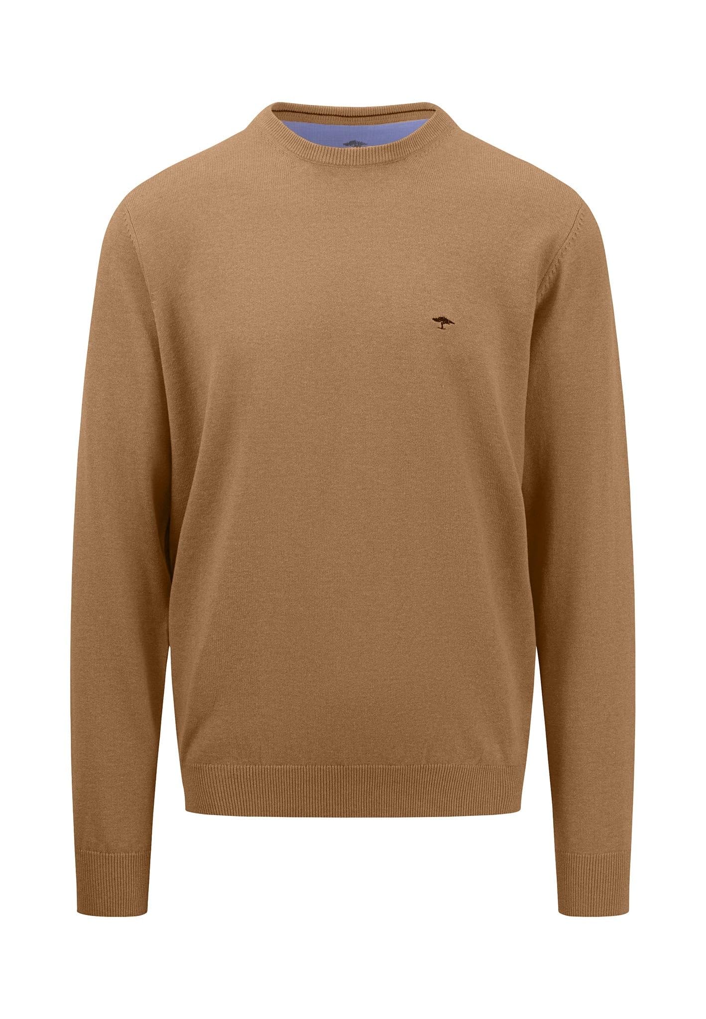 FYNCH-HATTON Feinstrickpullover mit O-Ausschnitt aus 100% Baumwolle Summer Breeze/L