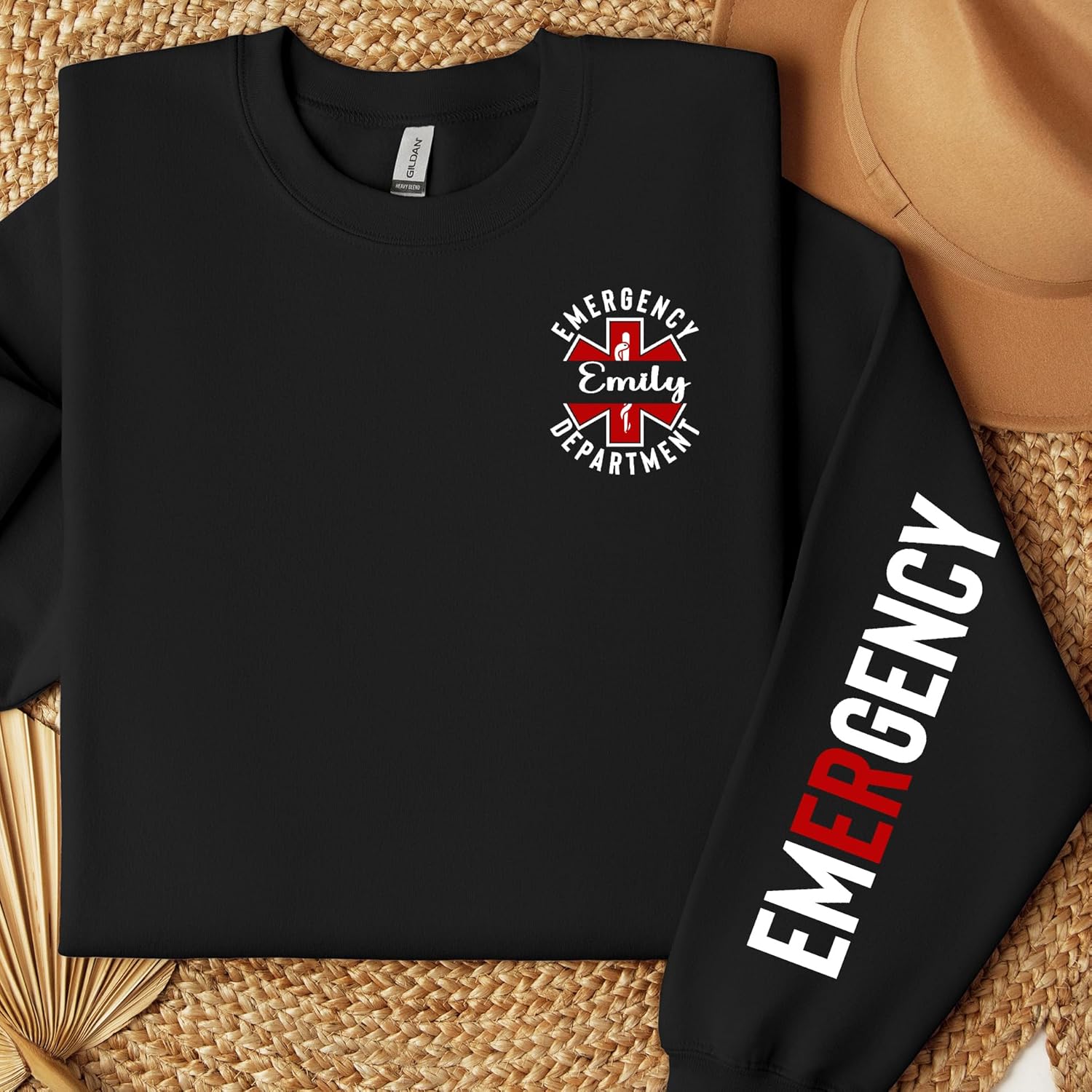 Custom ER Sweatshirt, Emergency Department Shirt, ER Sweater, Personalized ED Nurse Sweater, Emergency Room Tech Gift, Er Nurse Valentine's Day