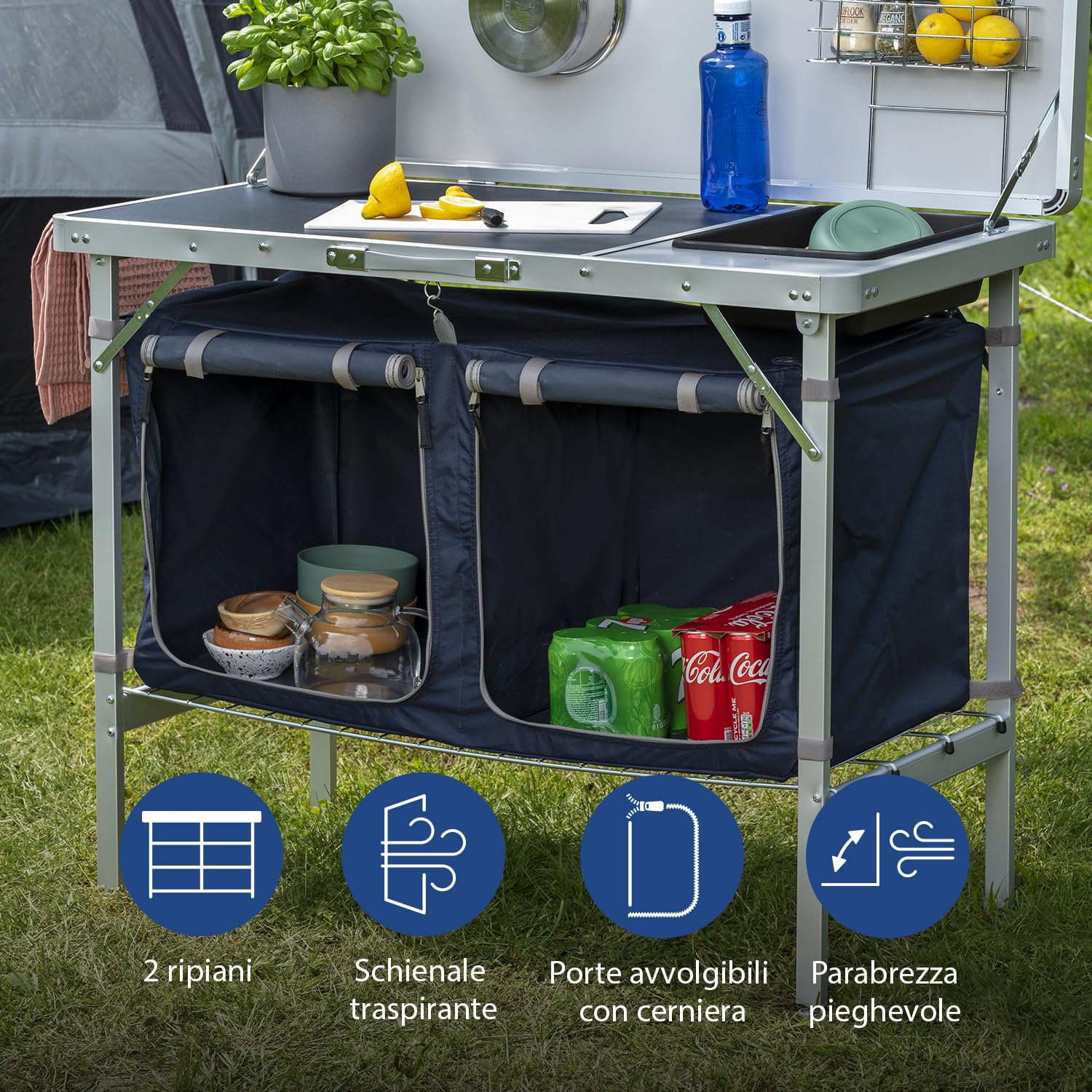 Campart Cucina da campeggio Salamanca KI-0412 – pieghevole