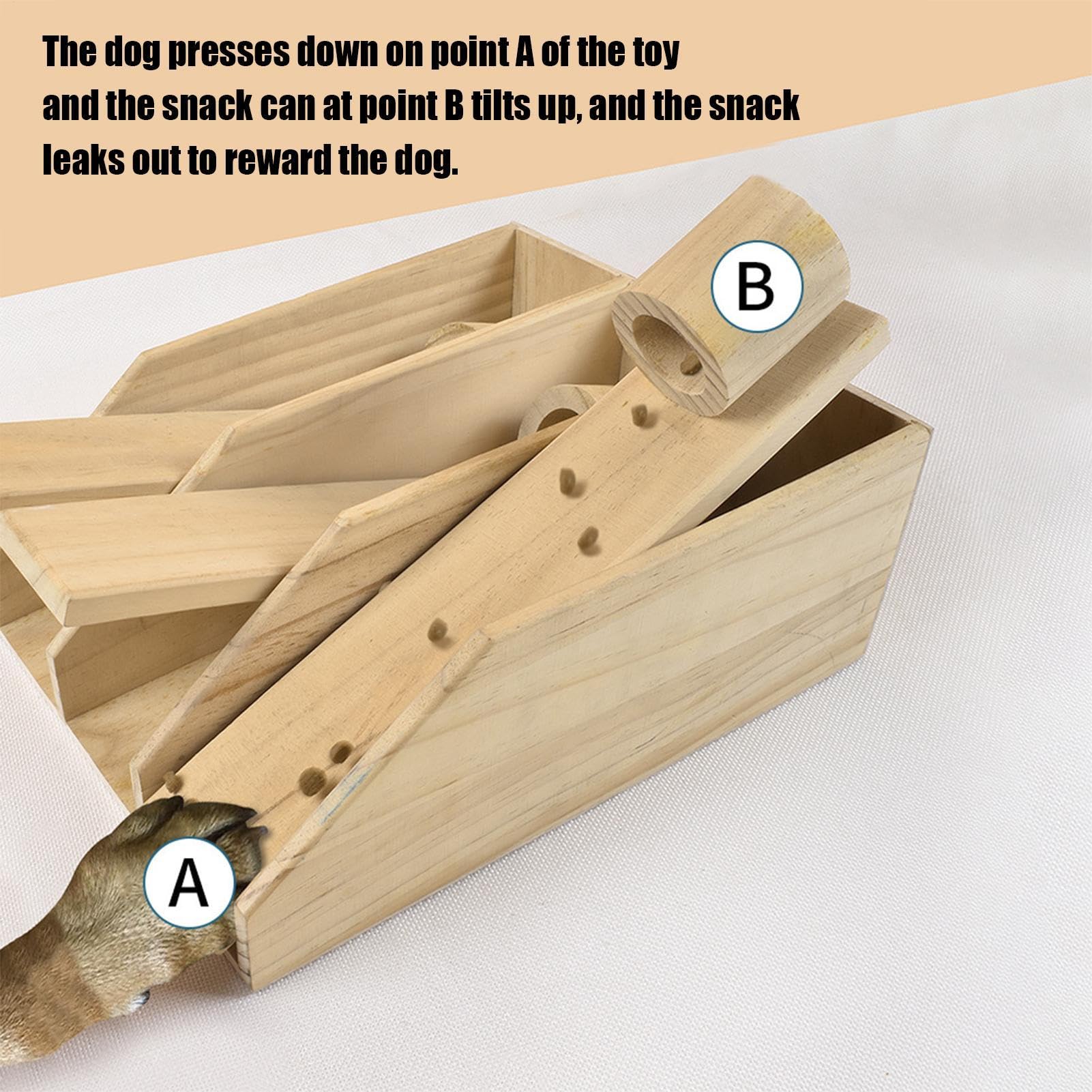 Giocattolo per Cani Dispenser di Snack Tastiera Pianoforte Giocattolo | in Legno Interattivo per Pulizia Denti e Ridurre Stress Masticare Giochi in Casa Cuccioli