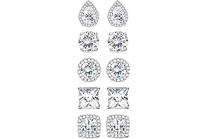 5 Pairs Big Studs Earrings Set for Women