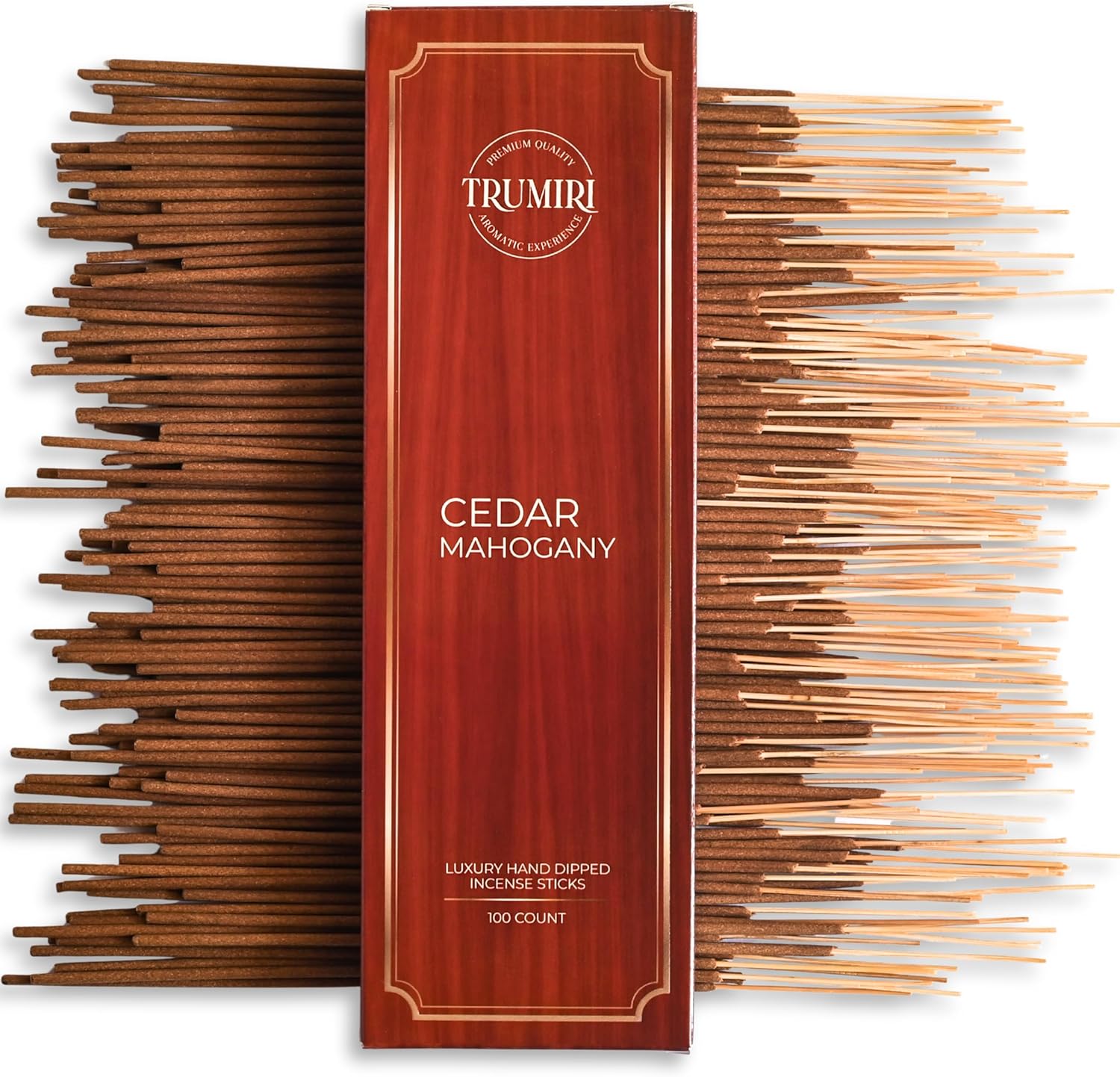 Cedar Mahogany Incense Sticks – Pack of 100 Inscents-Sticks – Inciensos Aromaticos para La Casa – Made with Natural Ingredients – Scented Insence Non Toxic Insense Incents