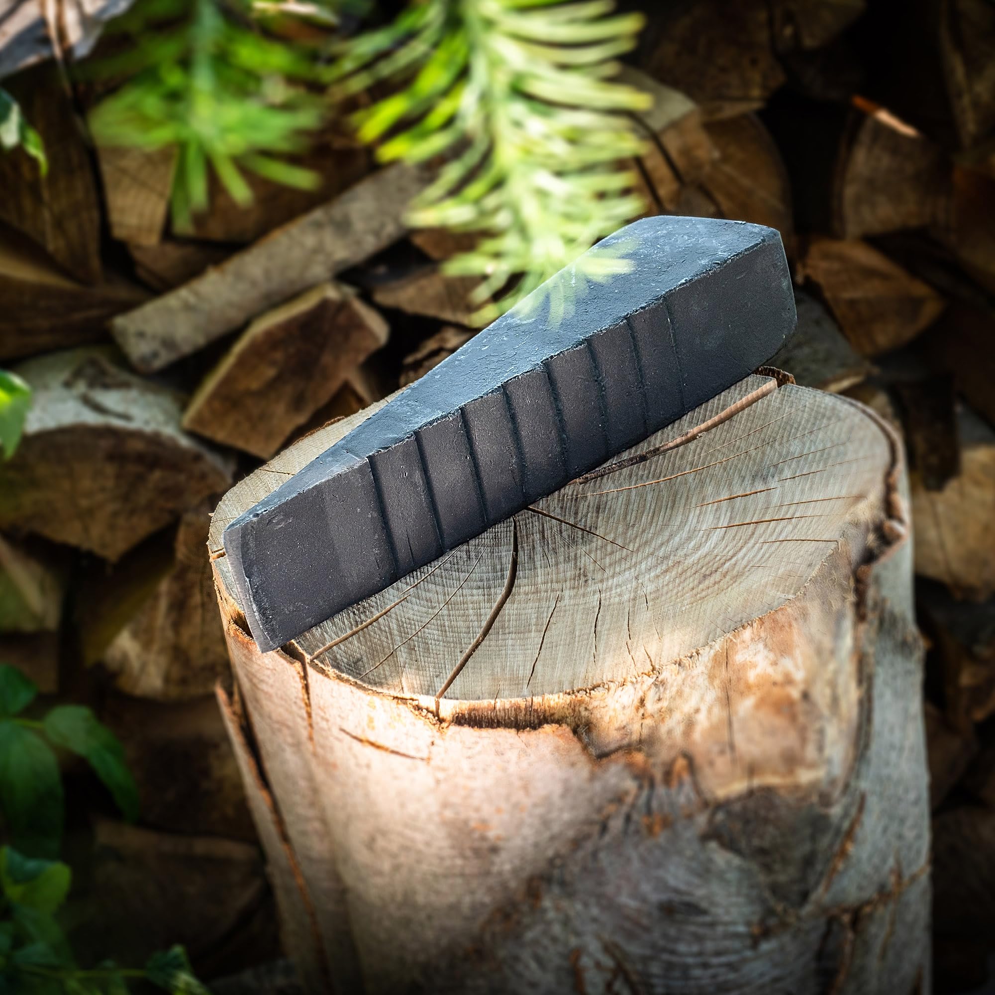 KADAX Cale de fendage en acier - 26,5 x 5 x 7 cm - Pour abattre et fendre le bois - Robuste - Grenade à fendre - Cale de rechange