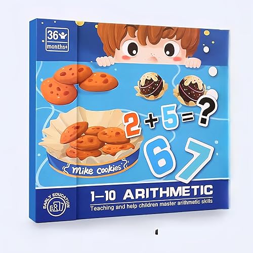Magnetic Arithmetic Learning Book, 1-10 Addition and Subtraction Math Game, Counting Toy for Kindergarten, Ages 36 Months+