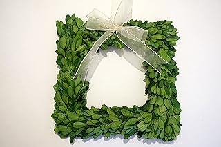 Preserved Boxwood Square Wreath 8 in. by Tradingsmith