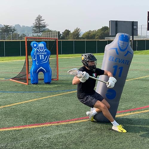 Miniatura 2 de Elevate Maniquí inflable con bomba de aire, gran ayuda de entrenamiento deportivo para lacrosse, fútbol, baloncesto, hockey sobre césped, saco de