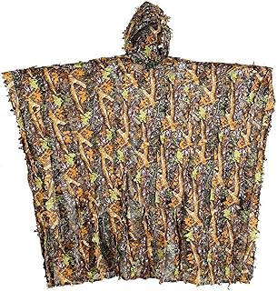Ghillie Suit Adult, Bush Costume, Camouflage Poncho, Camo Poncho Men, 3D Camouflage Clothing Ghillie Suit, Outdoor Camo Ghillie Suits, Woodland Ghillie Poncho Cloak Camo Cape For Bird Watching