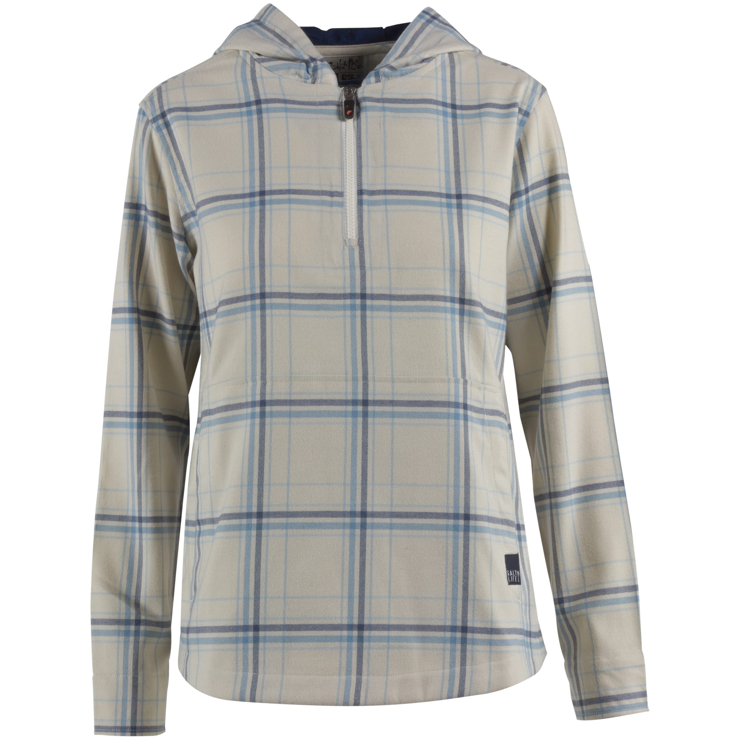 Salt Life Ahoy-Sudadera Ligera de Manga Larga SLX, Ajuste Clásico con Capucha Mujer