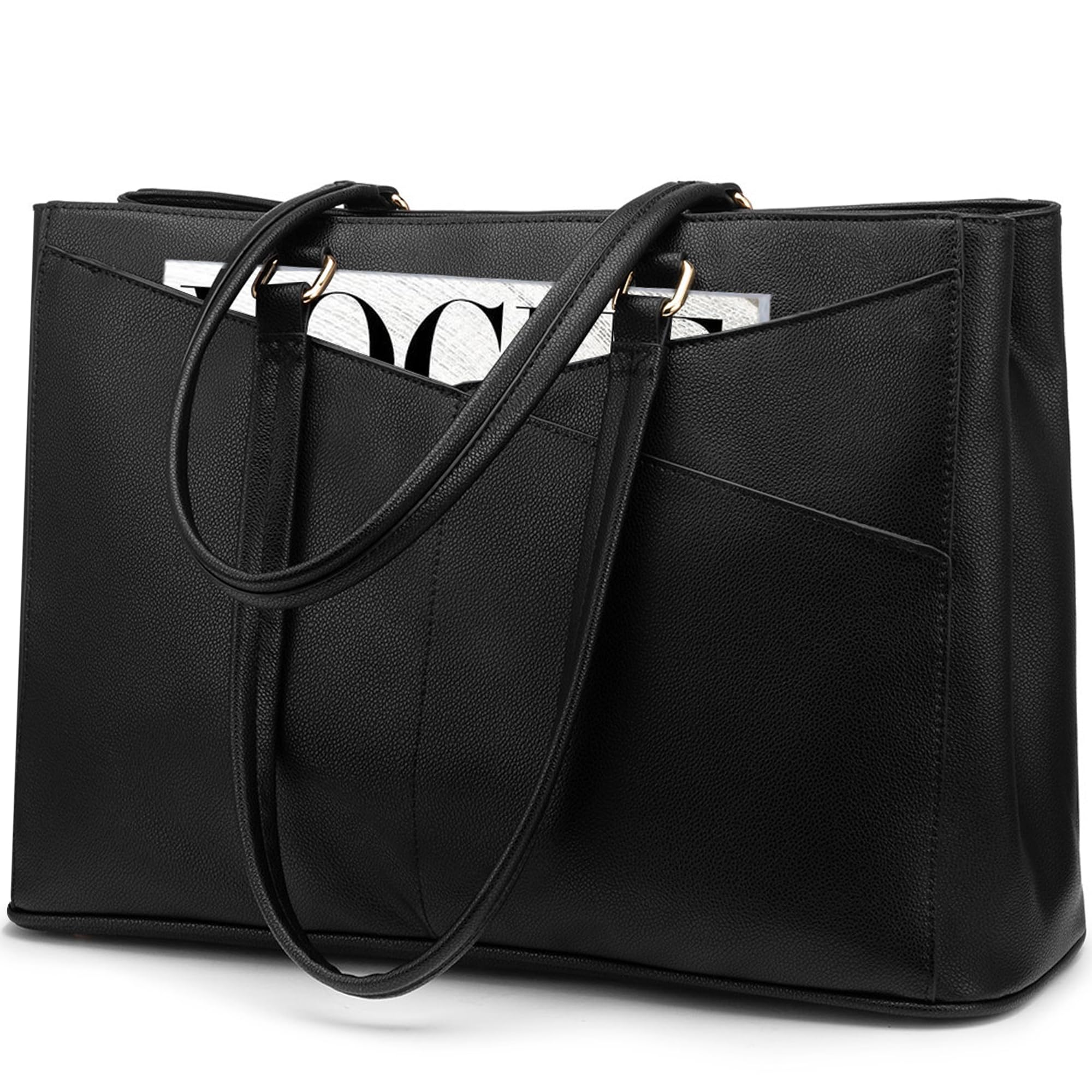 LOVEVOOK Sac pour ordinateur portable femme 17 pouces, Sac à main femme Sac de travail Sac d'enseignant Grand, Imperméable Sac shopping Sac à bandoulière Porte-documents Sac bandoulière Tote Bag pour