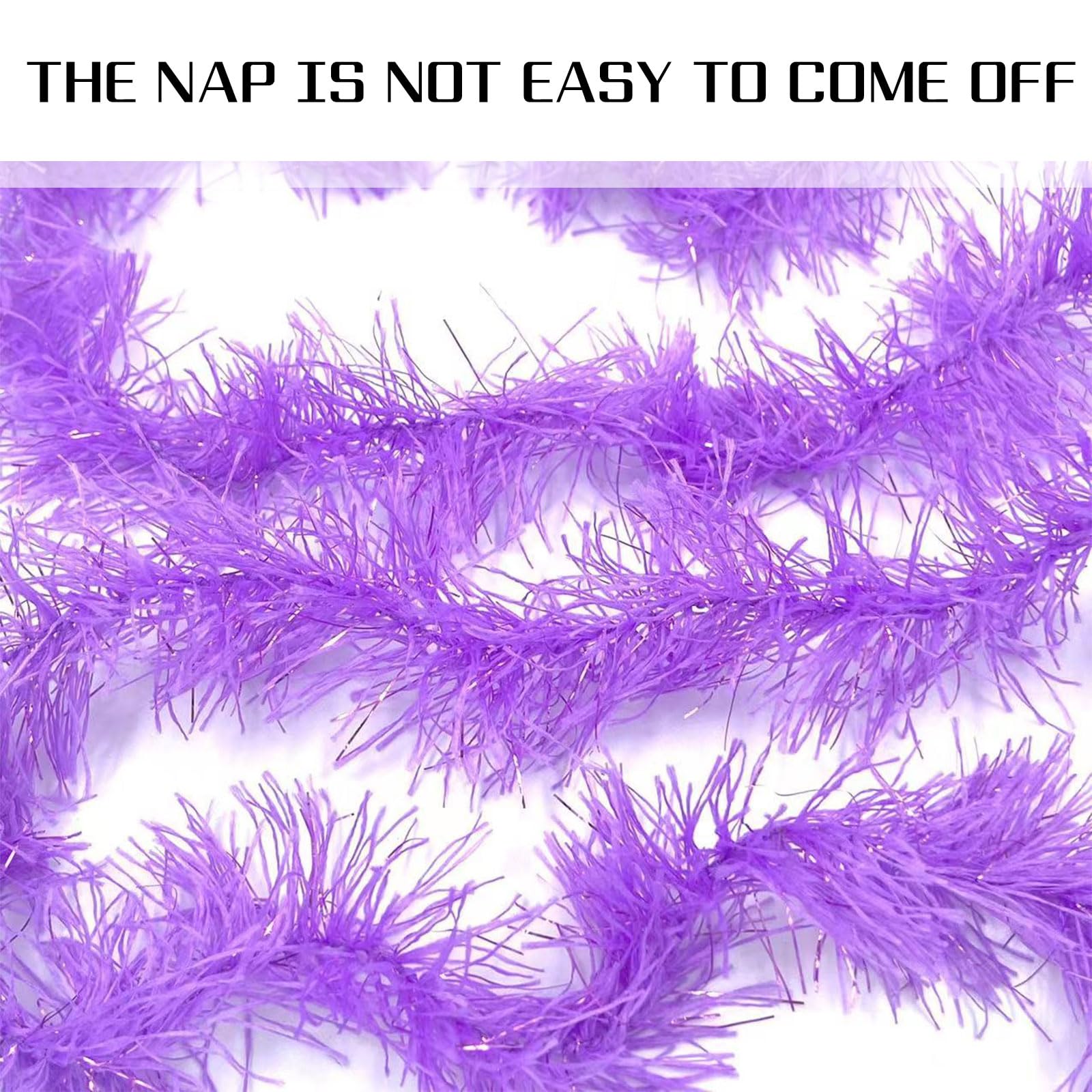 SSKHE Pack of 6 Colorful Feather Boas Artificial Fluffy Boa Feather Boas Decorations Fancy Dress for Women Fancy Costume DIY Wedding Party Dancing Home Decoration - Image 4