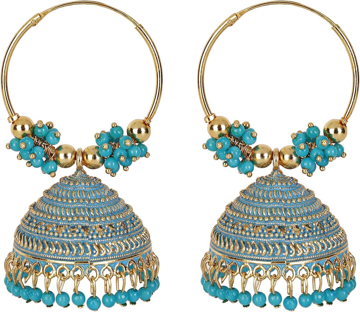 Latest Stylish Traditional Hoop Jhumki Earrings for Women & Girls