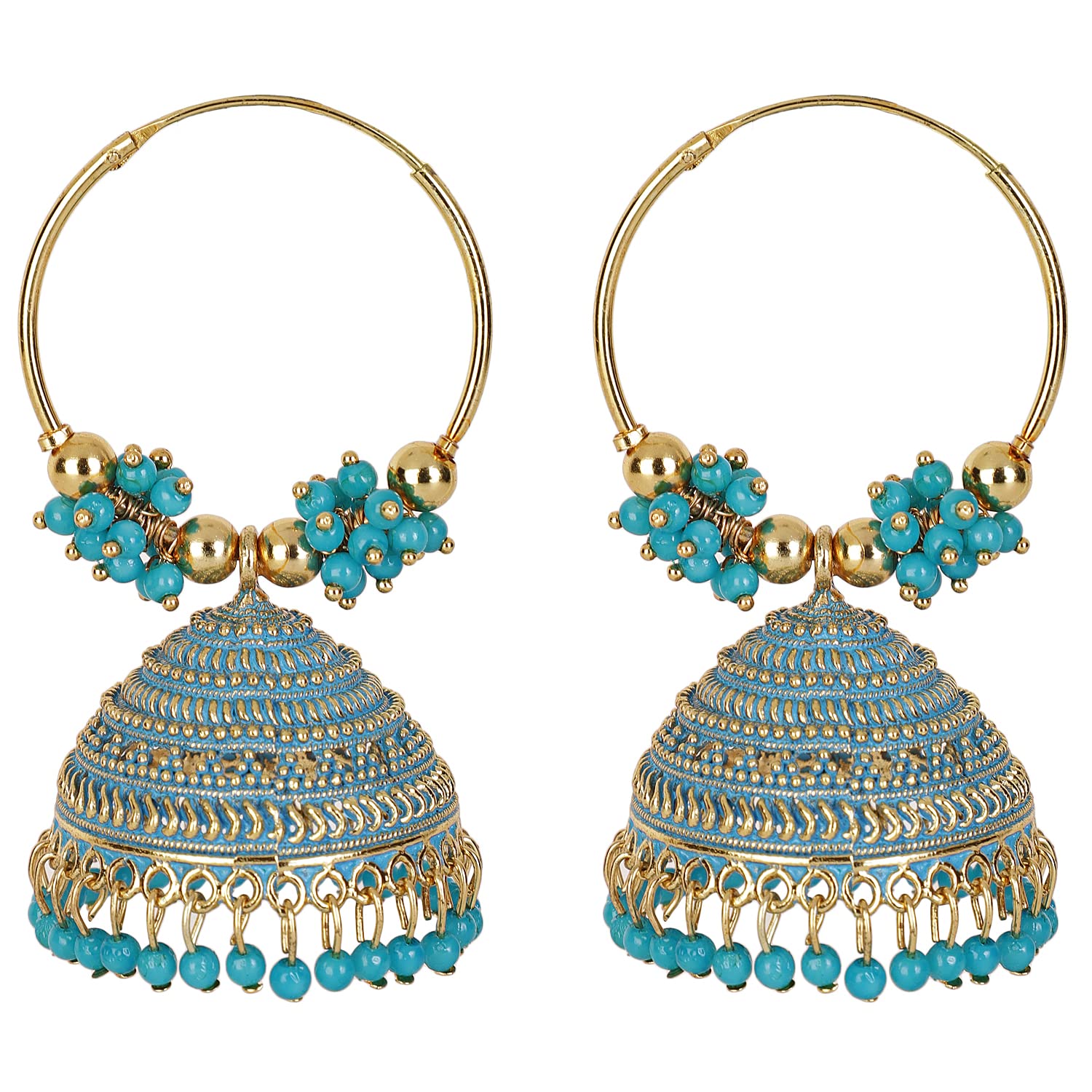 Shining Diva Fashion Latest Stylish Traditional Hoop Jhumki Earrings for Women & Girls