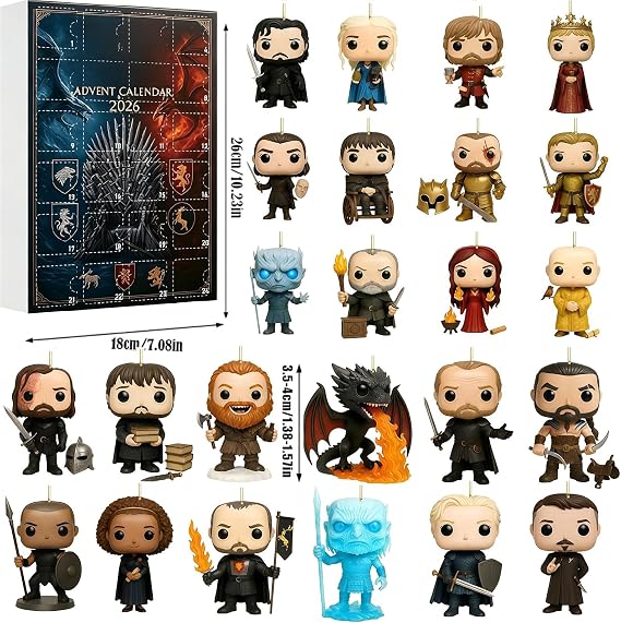 Thrones Game Advent Calendar 24 PCS GOT Christmas Countdown Calendar