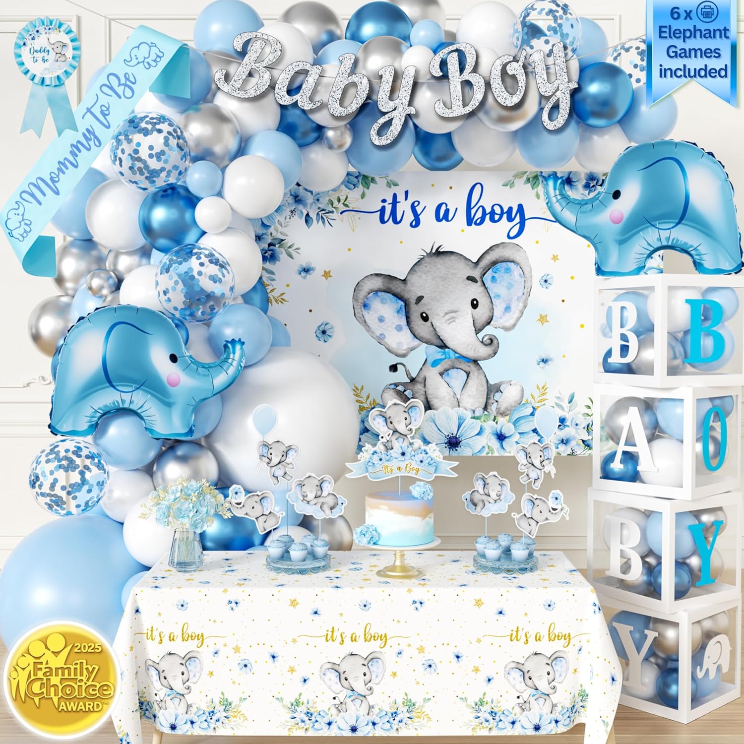 176 pc Elephant Baby Shower and Birthday Decorations Tanzania Ubuy