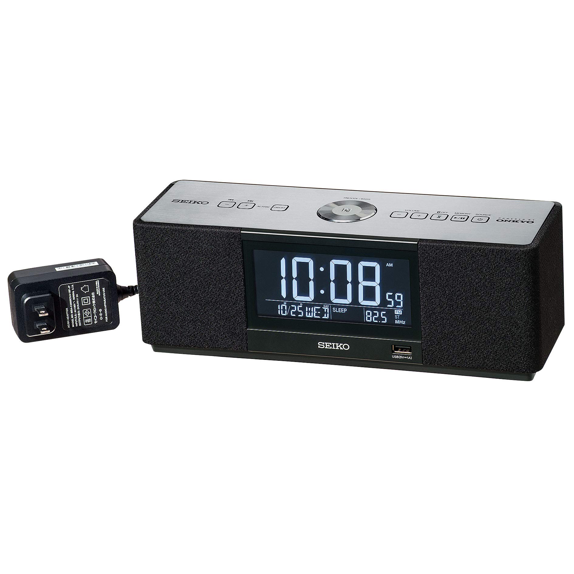 SEIKO セイコー ONKYO SS501K デジタルクロック スピーカー付 SEIKO セイコー オンキョー 目覚まし時計 置き時計 マルチ