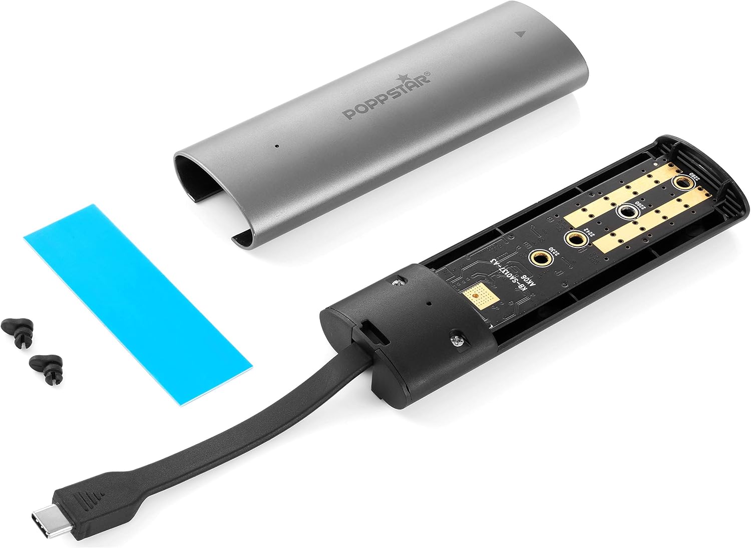Poppstar M.2 NVMe Enclosure / Solid State Drive NVMe Case (USB-C - Image 3