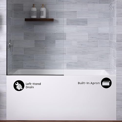 Vista 227 de Swiss Madison Well Made Forever SM-AB540MB Voltaire - Bañera de alcoba con faldón, 60 x 30 pulgadas, negro mate Mate negro