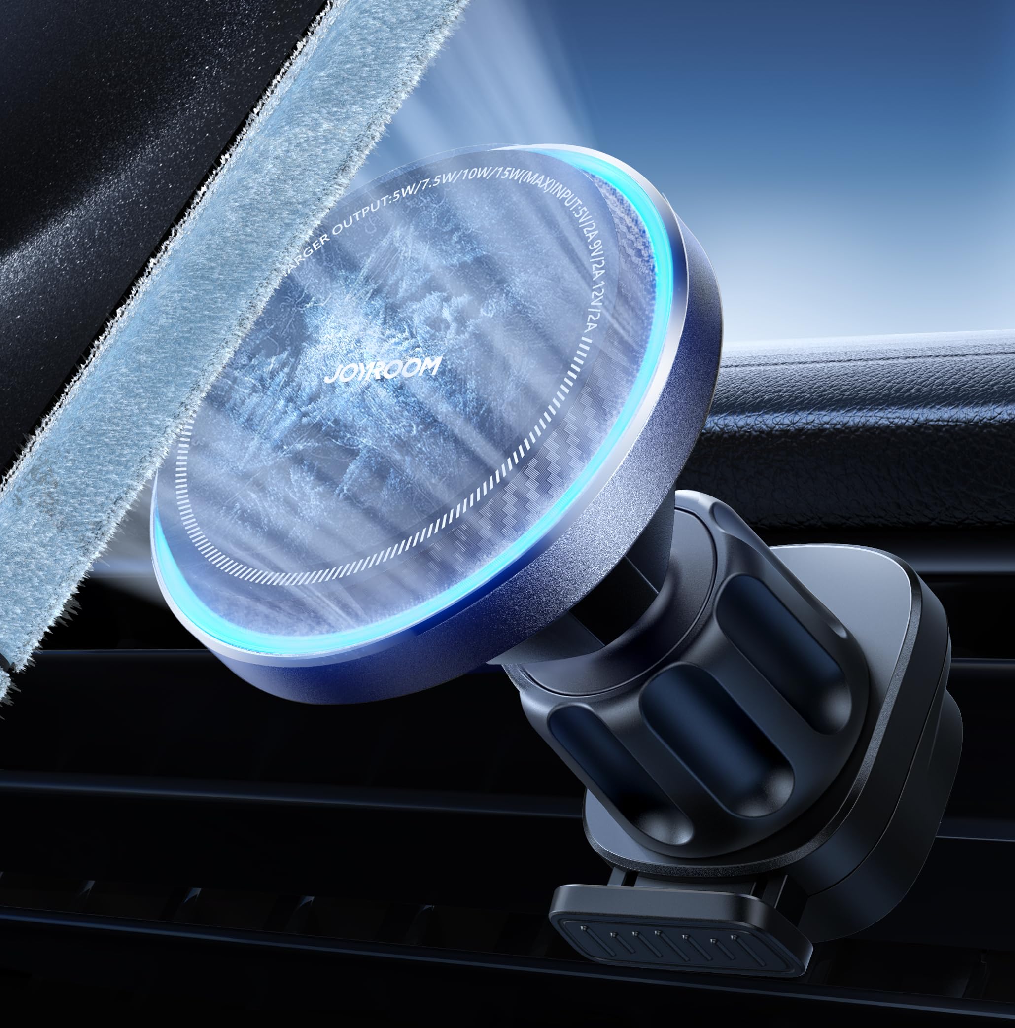 JOYROOM MagSafe Car Mount Charger Wireless Car Charger Mount Car Phone Holder Fit iPhone 15 14 13 12 Pro Max