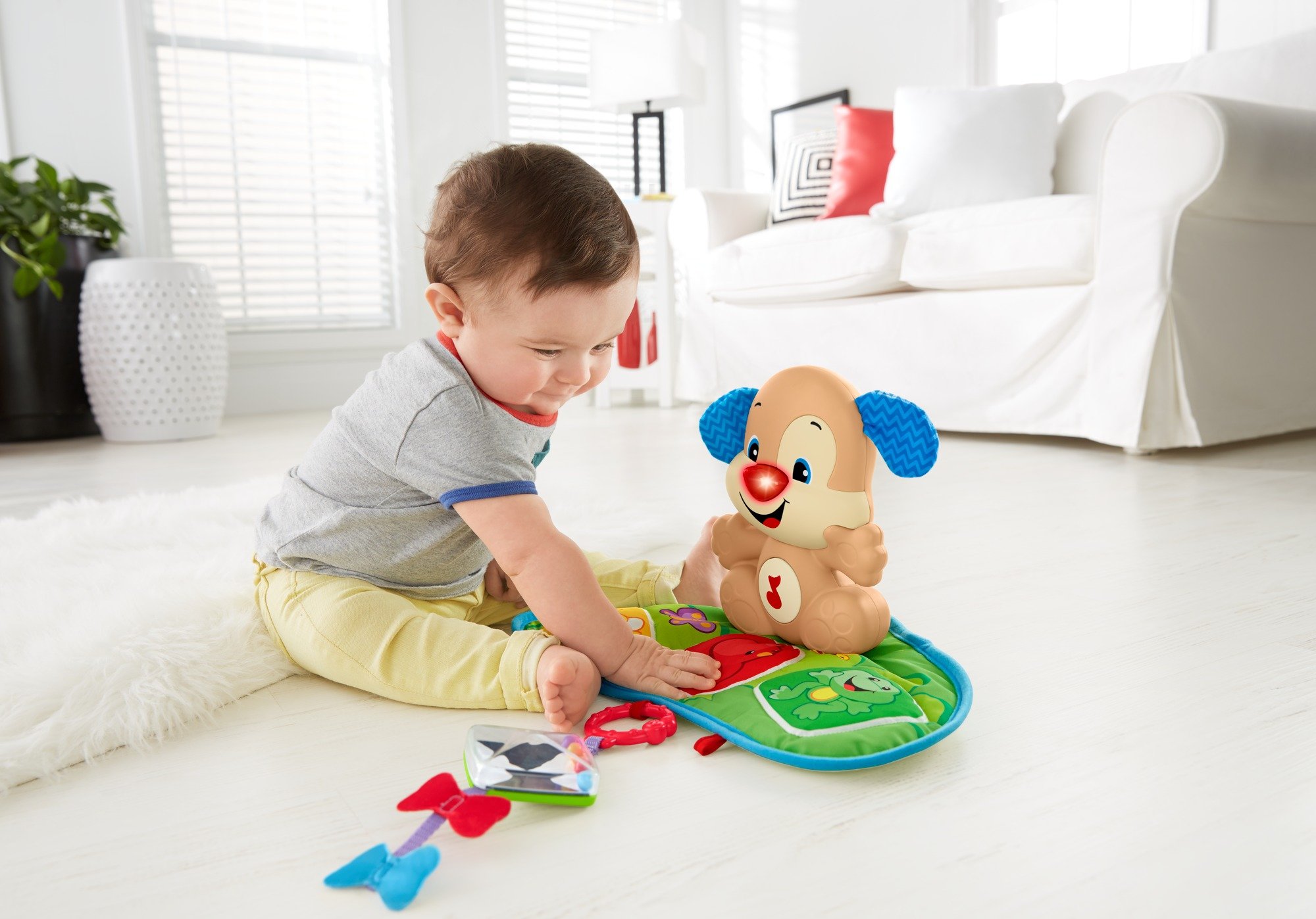 Mattel Fisher-Price FBD45 kocyk do zabawy, wielokolorowy