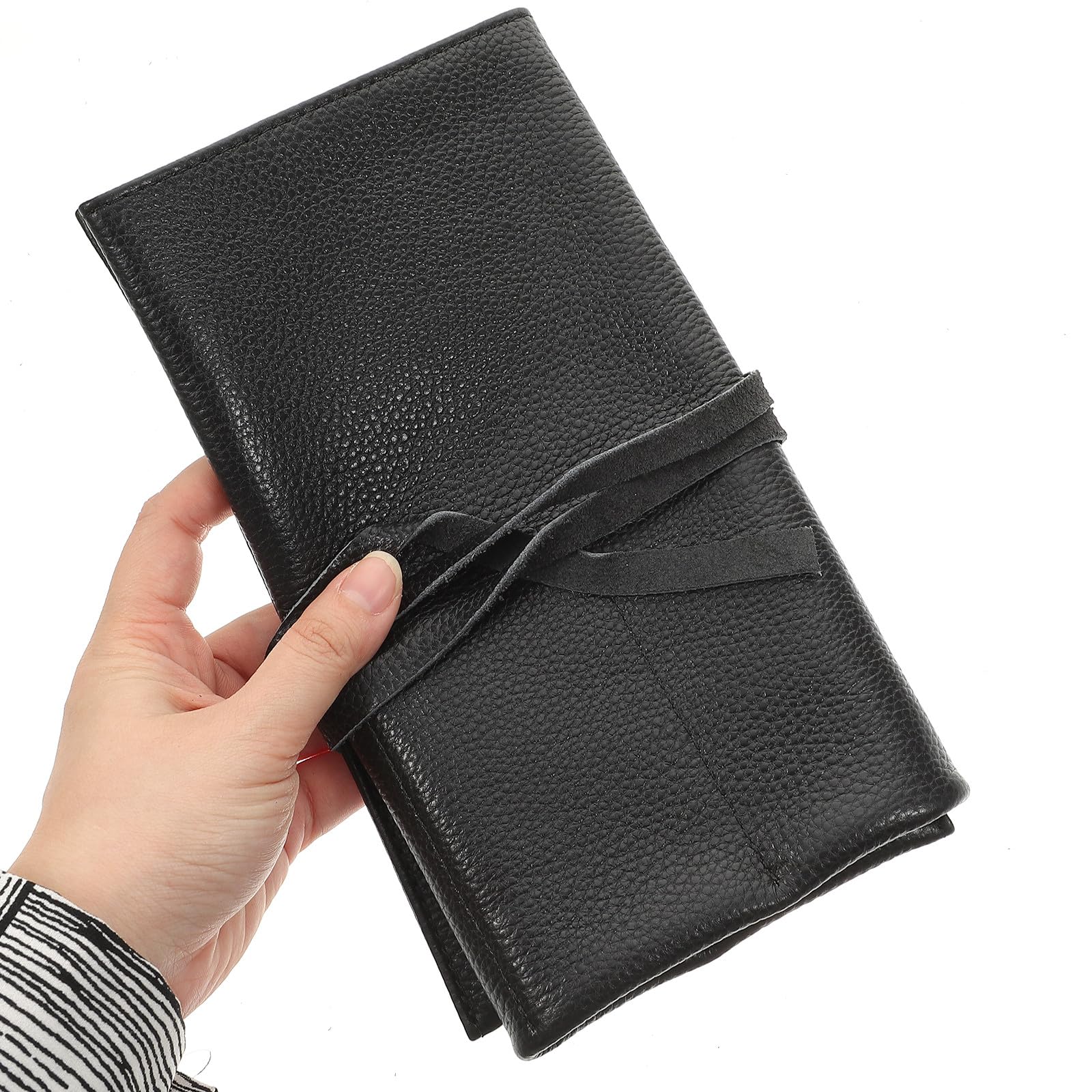 Ciieeo Organizador Portátil de Relojes de Cuero Negro Estuche Práctico para Viaje Bolsa Protectora para Relojes de Pulsera Funda Compacta y Resistente para Guardar