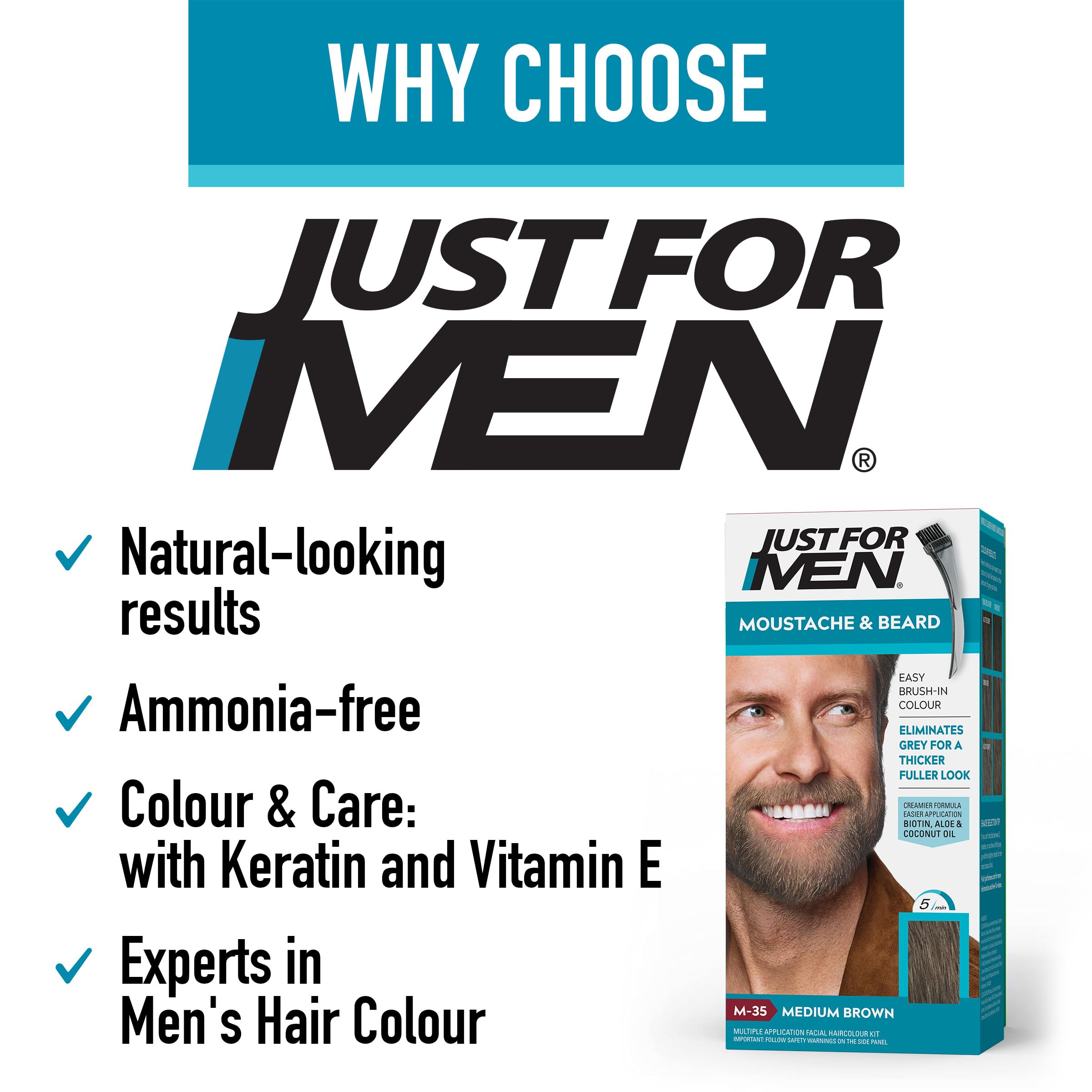 Just For Men M10 Tinte para bigote y barba