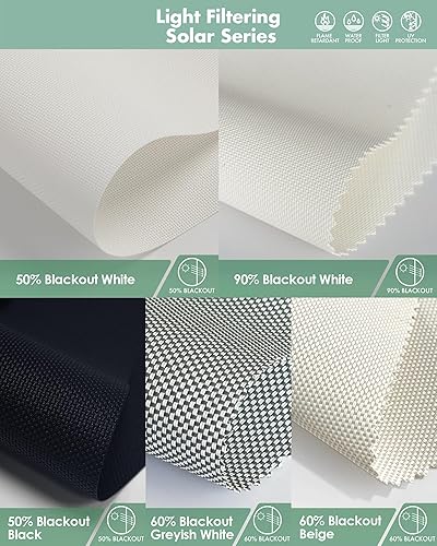 Miniatura 27 de Yoolax Persianas inteligentes, persianas enrollables motorizadas, persianas automáticas para ventanas, persianas motorizadas compatibles con Alexa