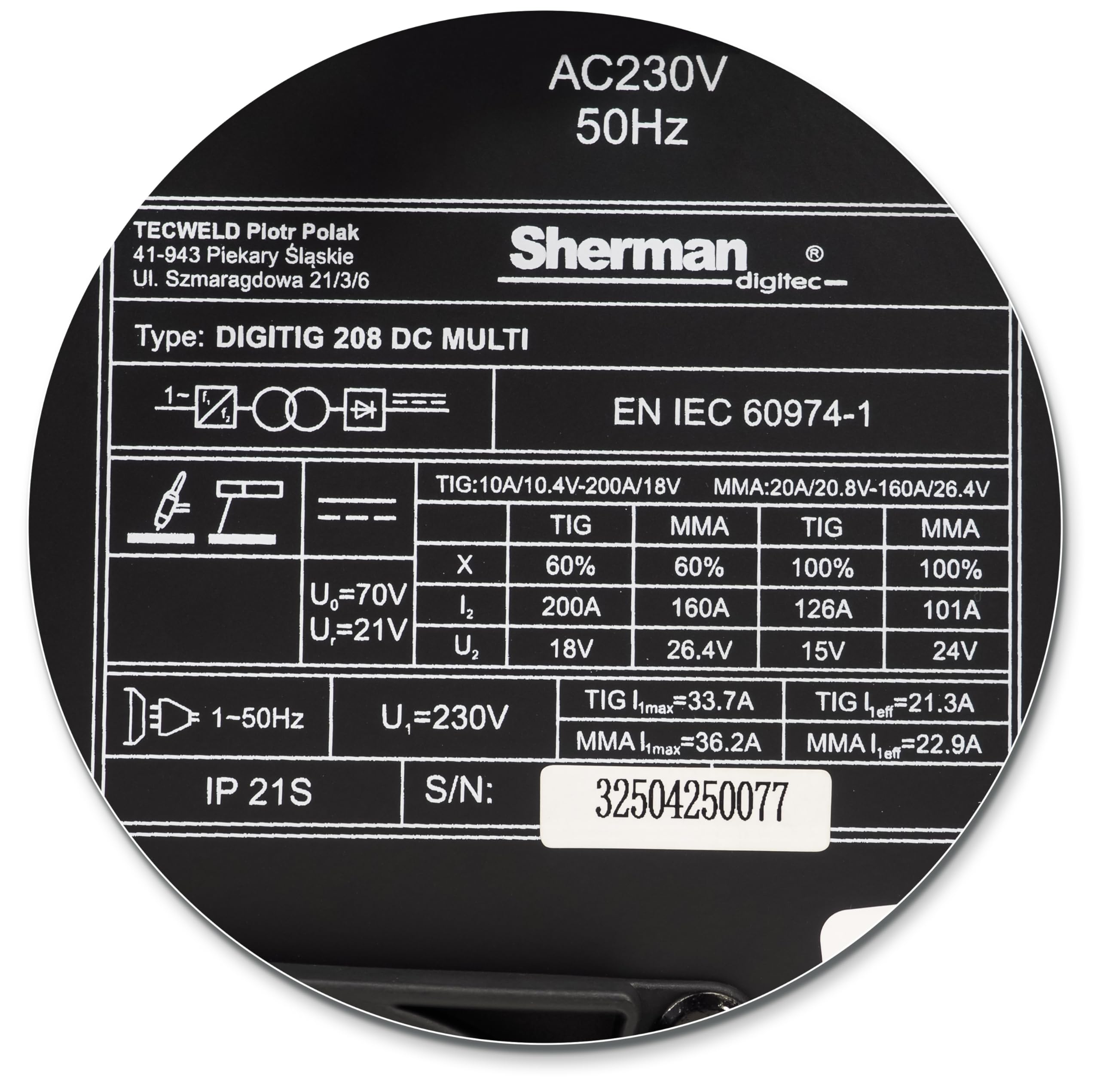 Sherman WIG - Equipo de soldadura DC 200 A, juego completo con accesorios y reductor de presión, inversor de pulso para TIG HF y MMA - Encendido instantáneo - DIGITIG 208 MULTI Bestschweissen.de