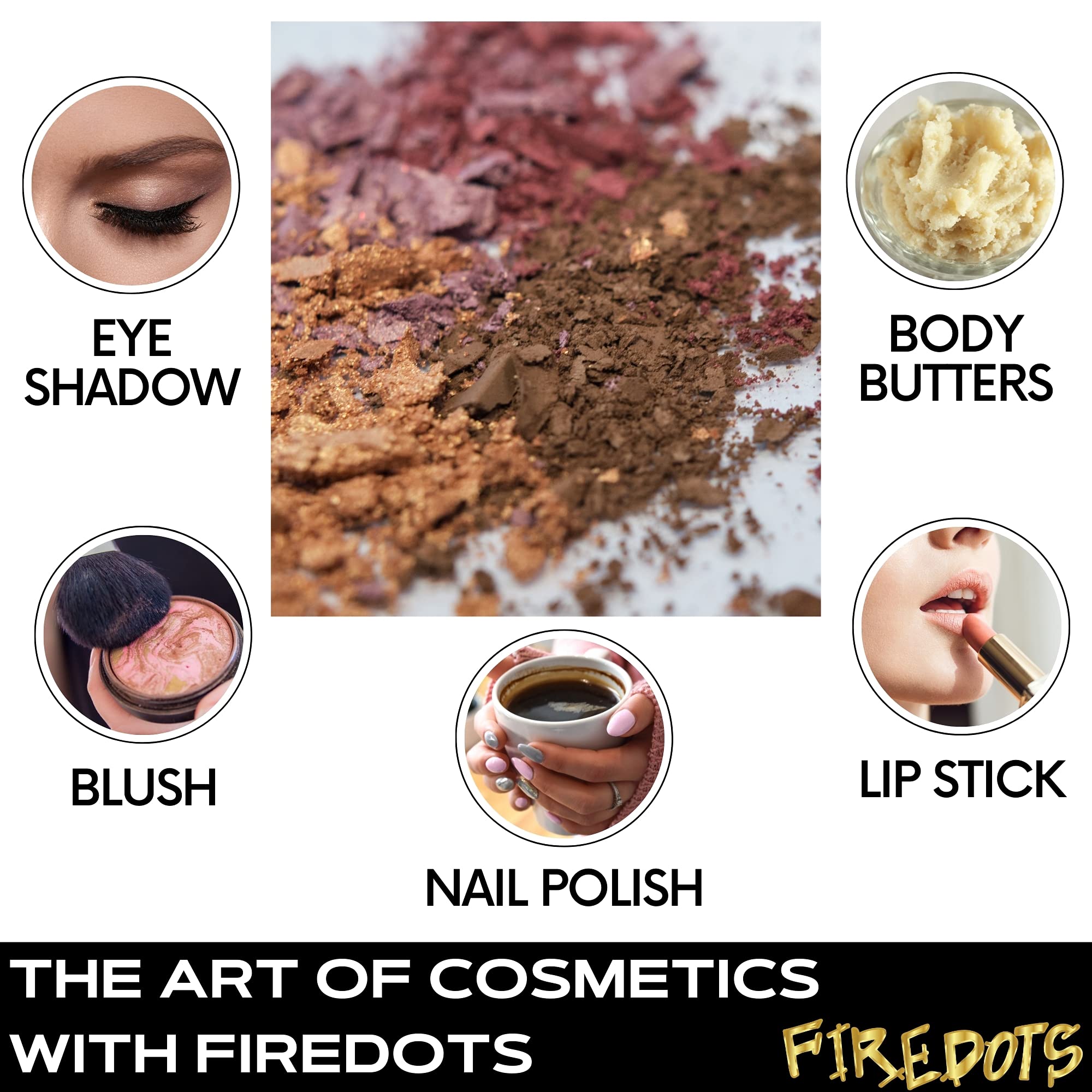 FIREDOTS Amber Bronze Mica Powder for Epoxy Resin, Huge 100g Jar