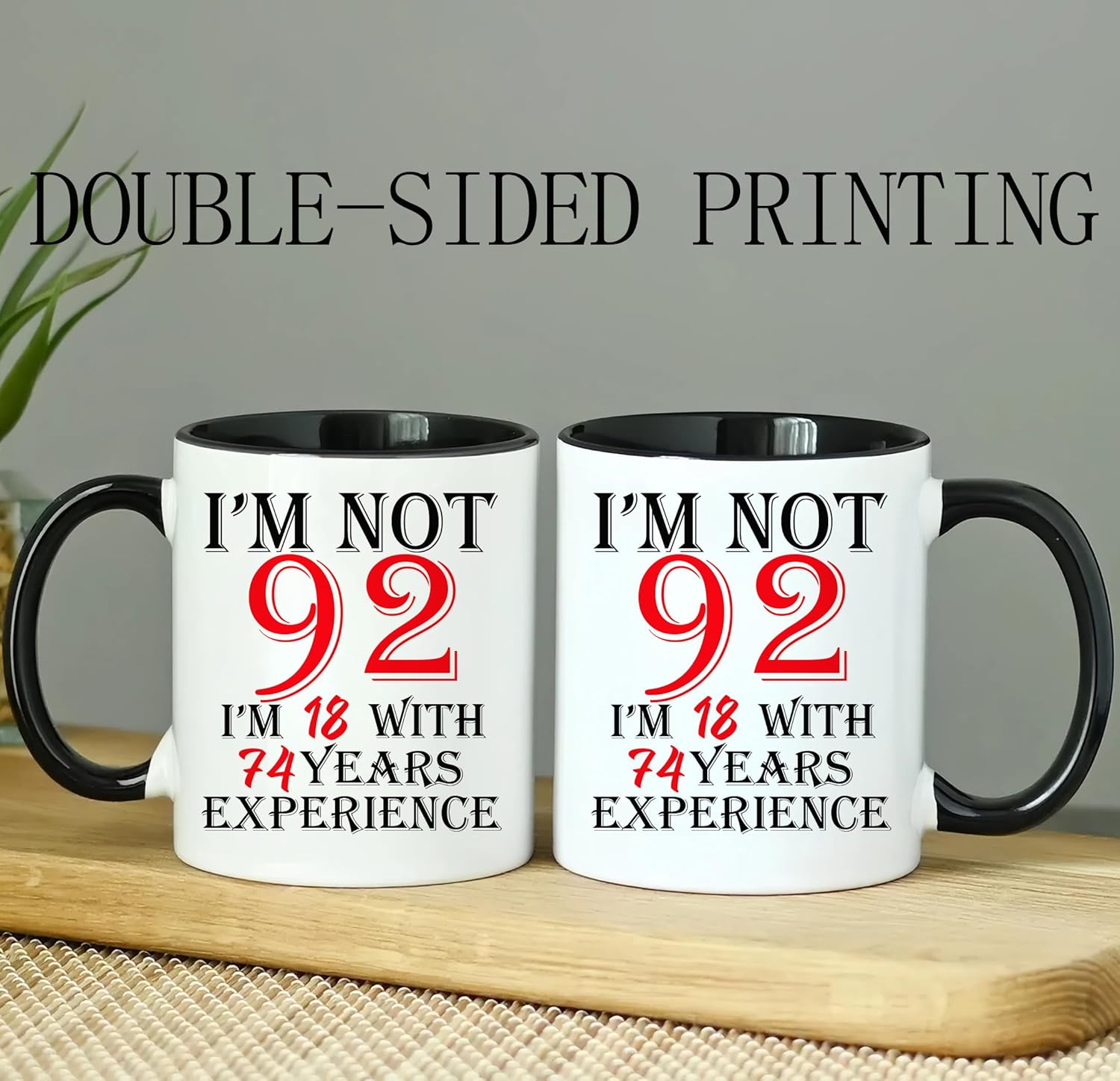 Choinn 92nd Birthday Gifts for Women Men, Turning 92 Years Old Birthday Gift Coffee Mug, Funny 1934 92nd birthday Gifts Ideas - Fathers Day Mothers Day Christmas for Mom, Dad, Grandma, Grandpa - Image 5