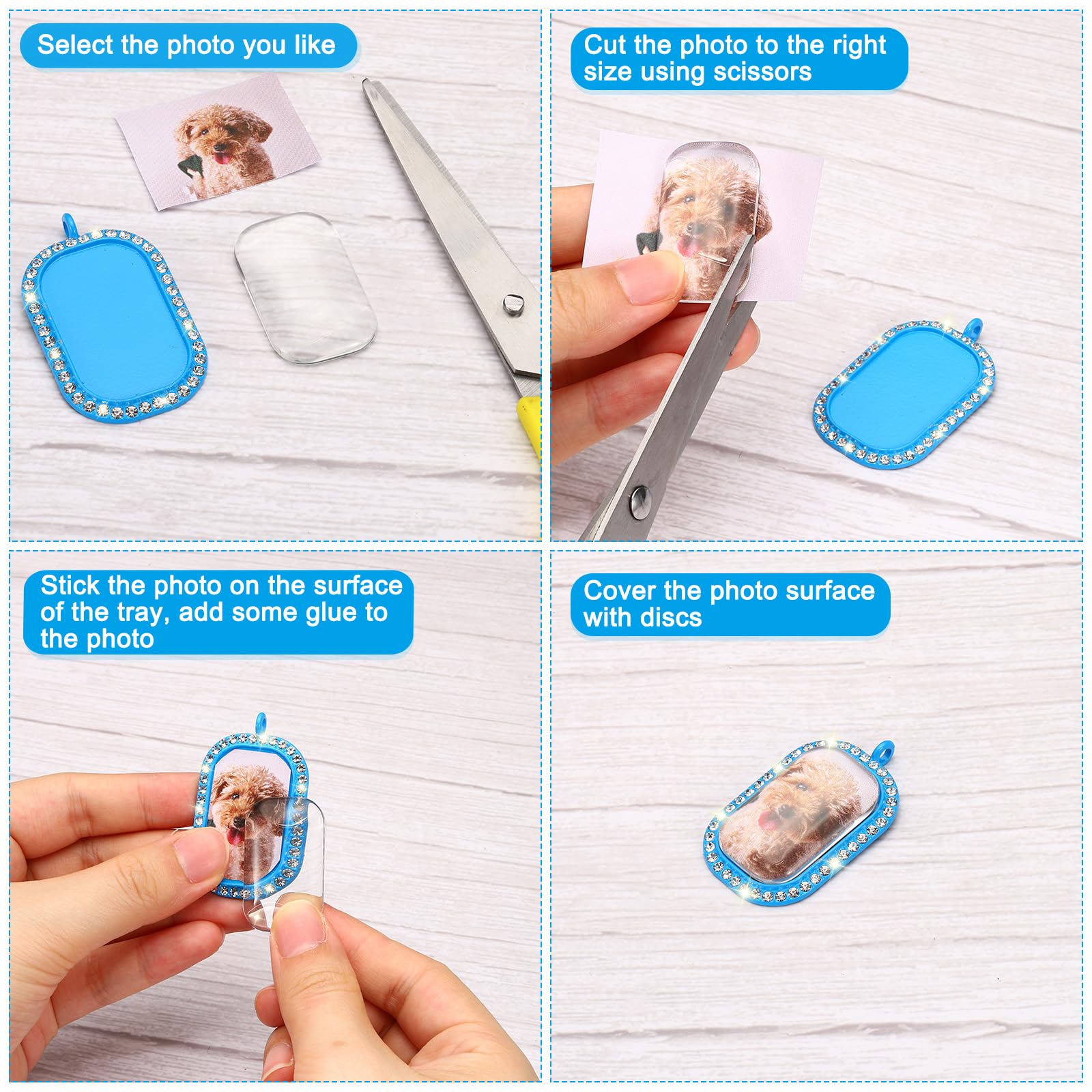 PATIKIL 1" Blank Picture Pendants - Image 4