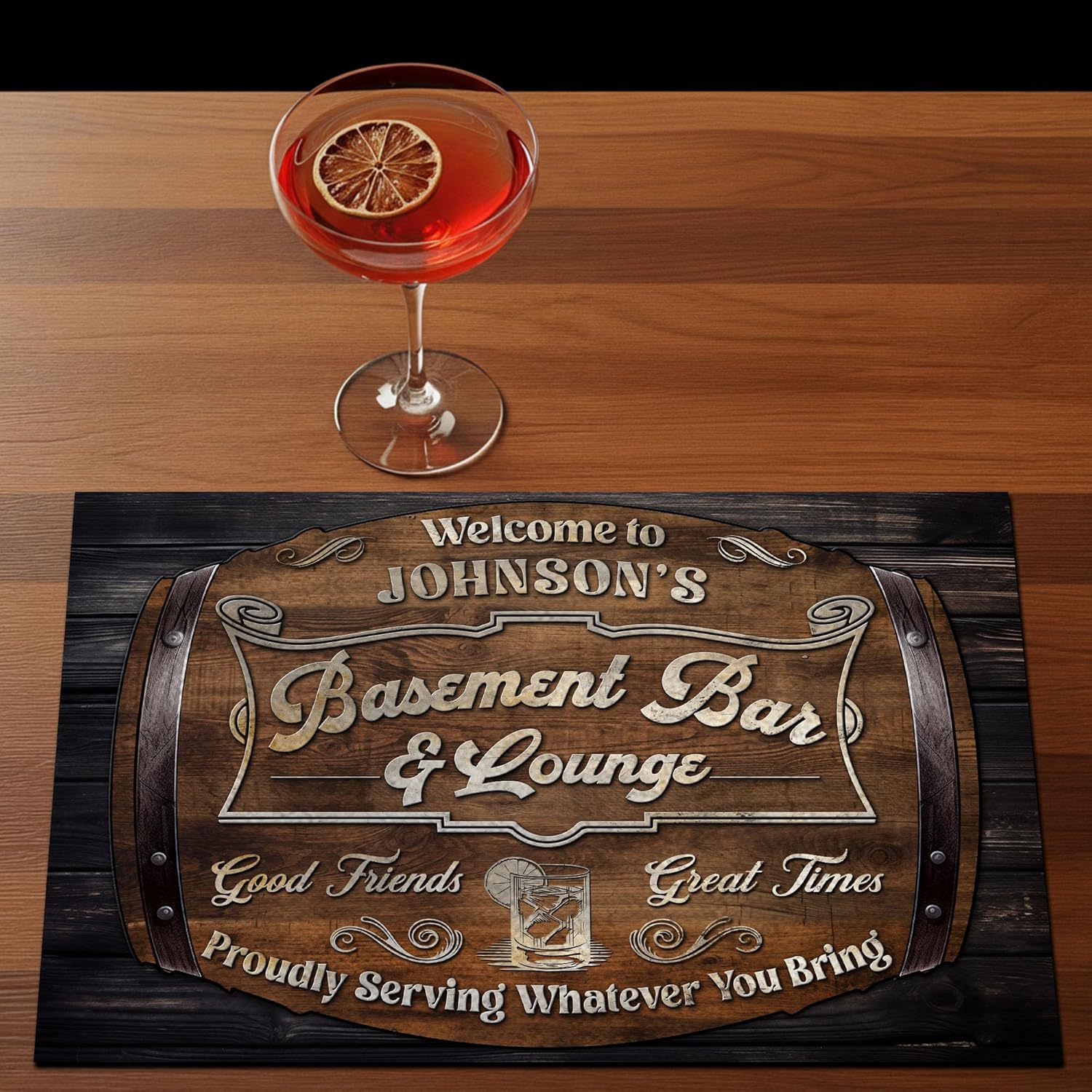 THUYPT Personalized Drying Mat for Home Bar Decor, Dish Drying Mat for Counter, Kitchen Bar Accessories, Vintage Home Bar Decorations Stain Rubber Backed Absorbent Spill Mat (10)